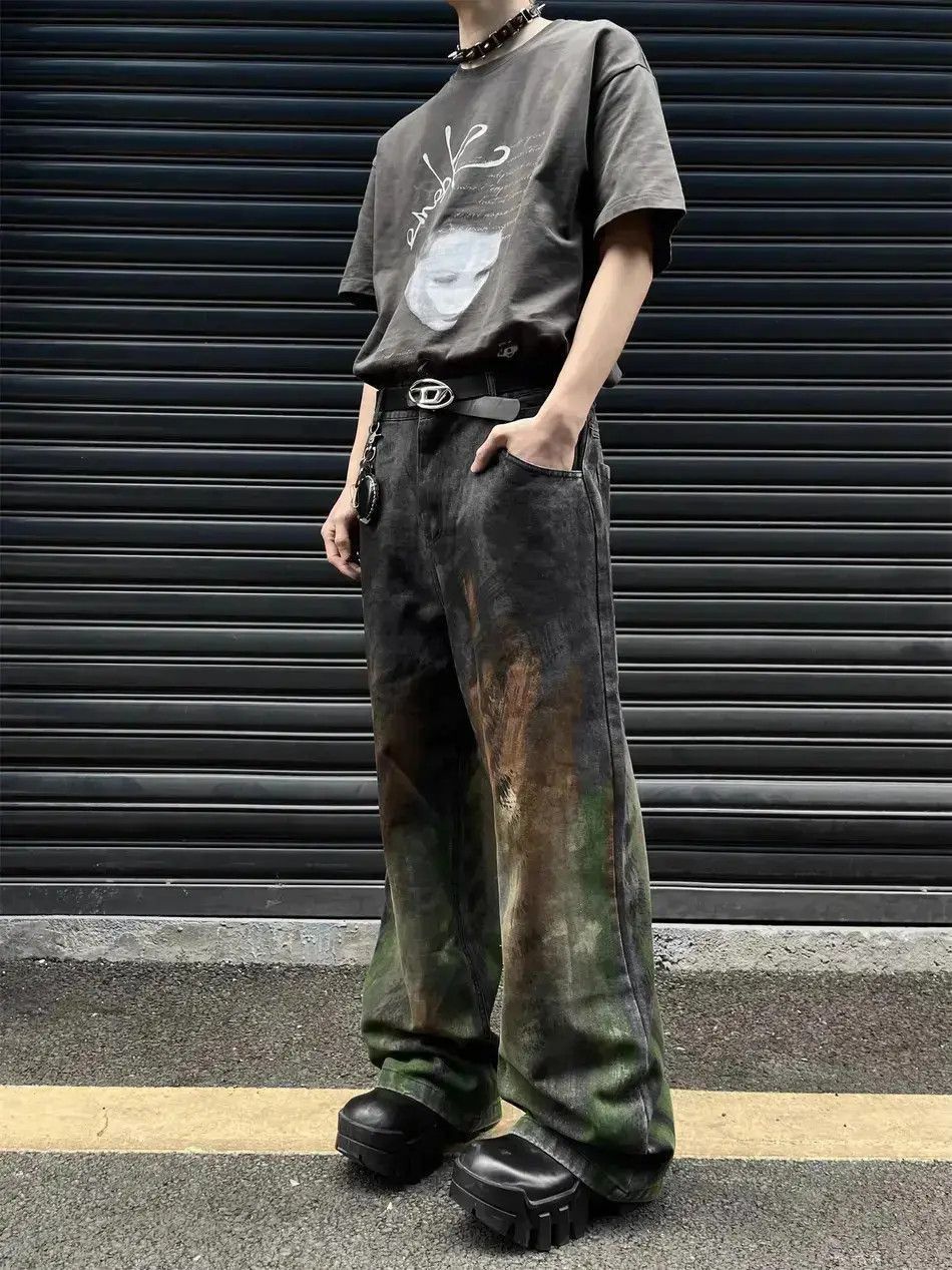 Japanese Brand Hip hop straight leg floor mop jeans Size US 32 / EU 48 - 5 Thumbnail
