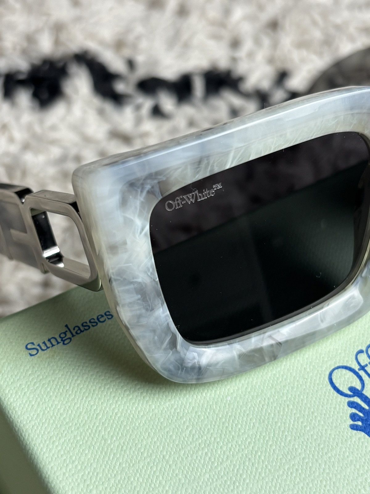 Off-White Off-White Marble Boston Sunglasses Unisex Virgil Rare Size ONE SIZE - 5 Thumbnail