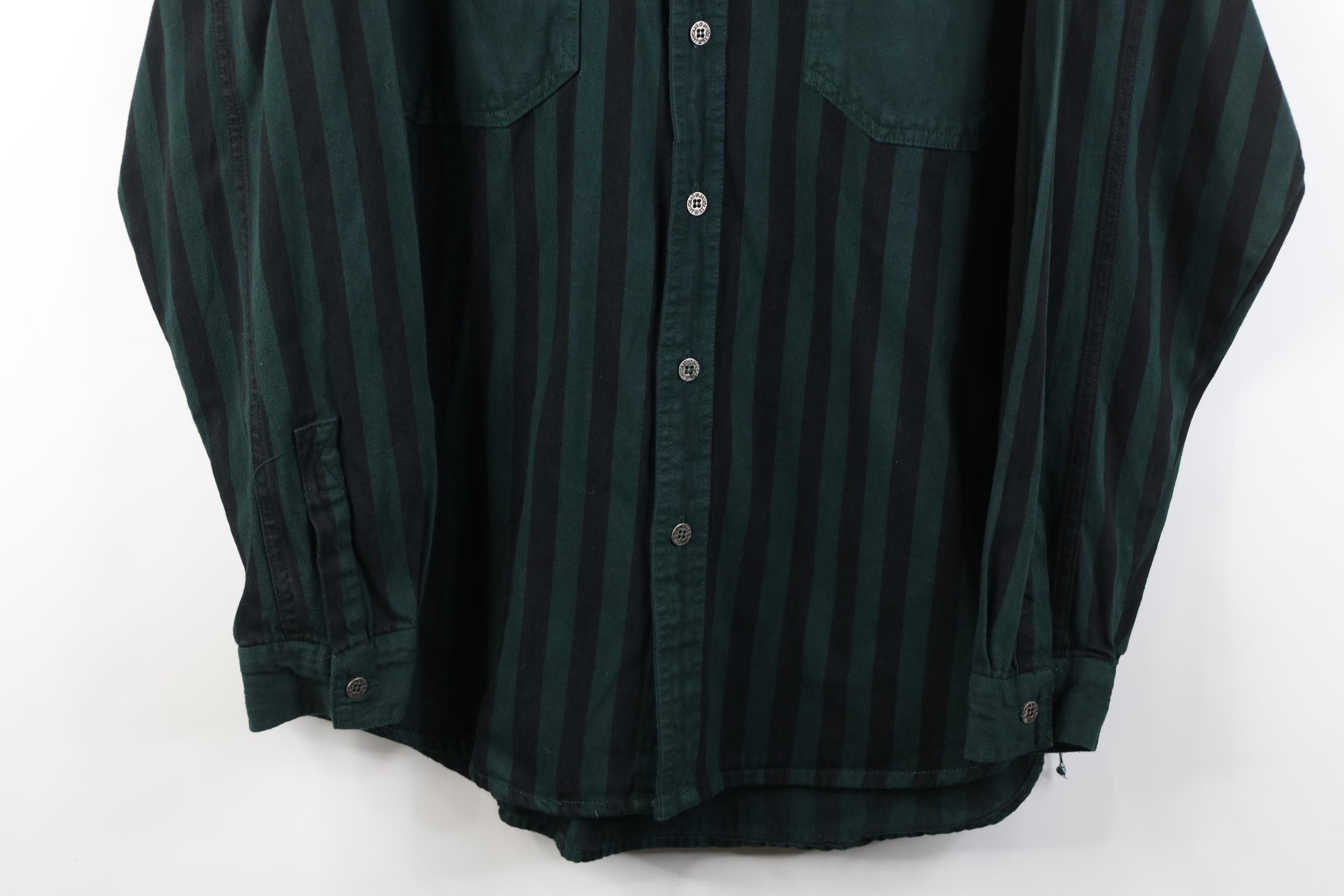 Vintage Deadstock Vintage 90s Streetwear Denim Button Shirt Green Size US M / EU 48-50 / 2 - 3 Thumbnail
