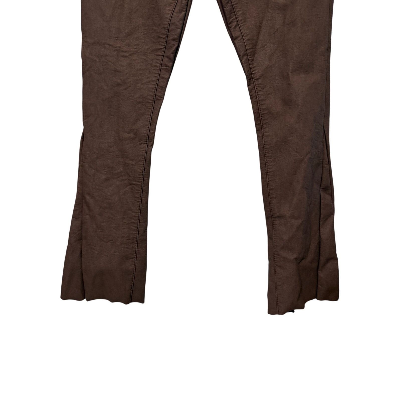 MNML MNML Brown Faux Leather Flare Pants Men’s Size 30 Size US 30 / EU 46 - 6 Thumbnail