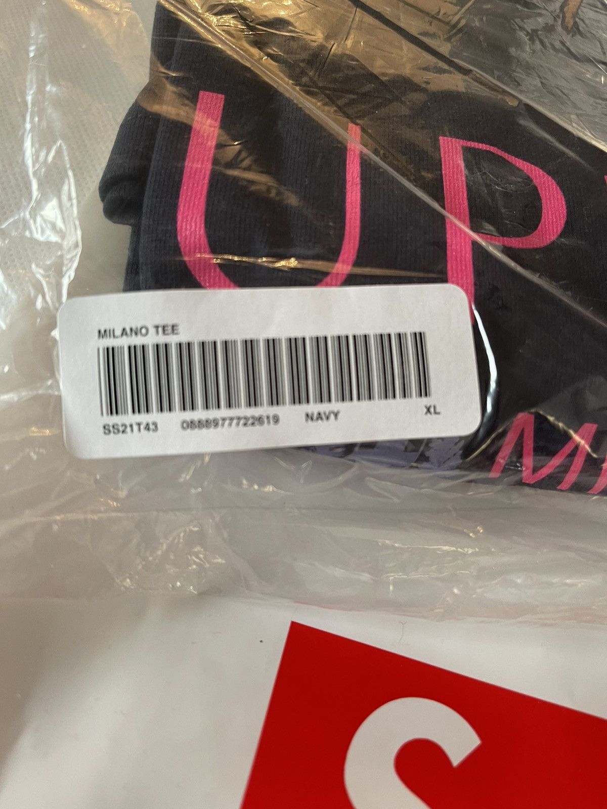 Supreme SUPREME MILANO TEE XL NAVY Size US XL / EU 56 / 4 - 3 Thumbnail