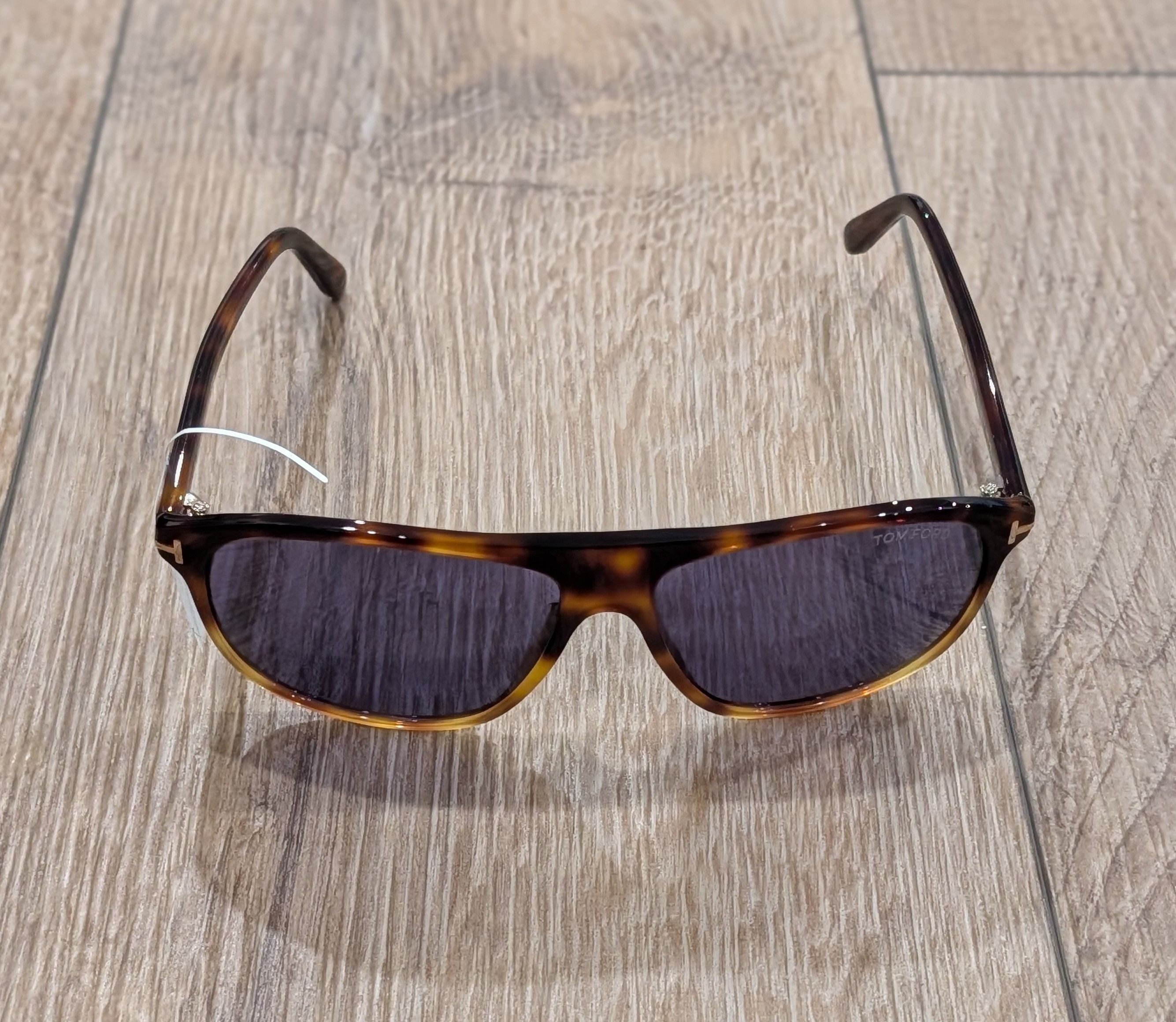 Tom Ford TOM FORD Prescott 60mm Square Sunglasses Blonde Havana/Blue Size ONE SIZE - 1 Thumbnail