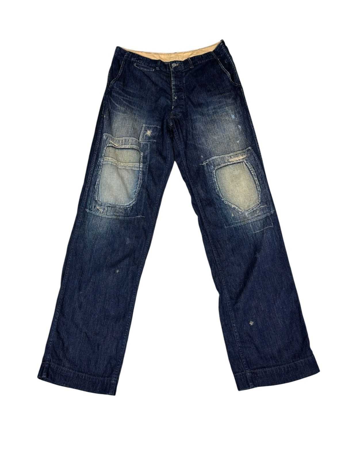 Sugar Cane The Rugged Museum Pacthwork Pants. S0333 Size US 32 / EU 48 - 1 Thumbnail