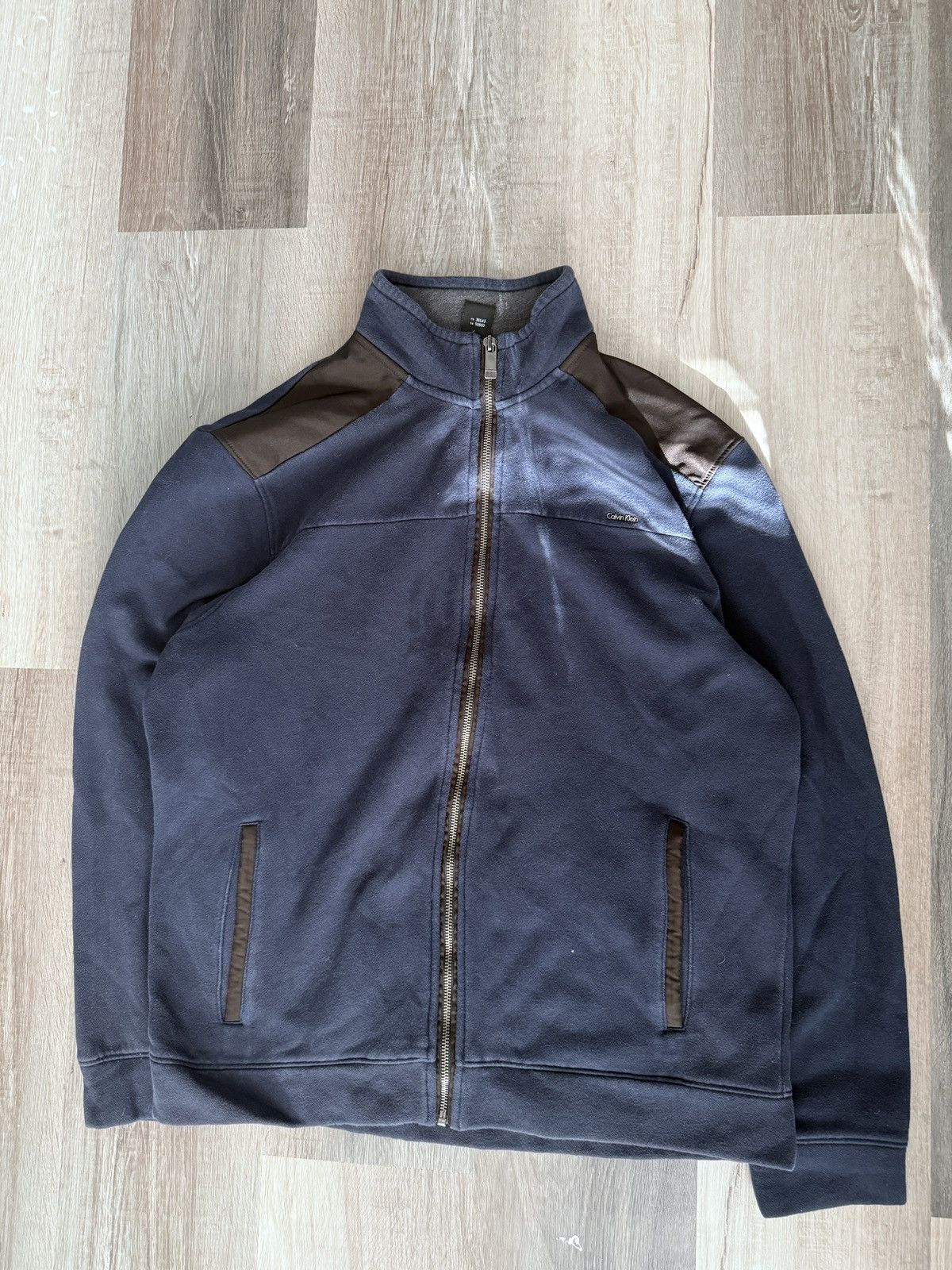 Calvin Klein × Vintage Calvin Klein Fleece Jacket Vintage Y2K Streetwear Mens Large Size US L / EU 52-54 / 3 - 1 Thumbnail