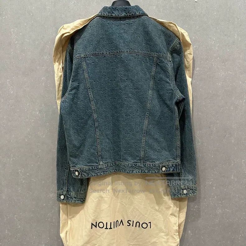 Louis Vuitton Louis Vuitton Old Flower Full Print Pearl Button Denim Jac Size US M / EU 48-50 / 2 - 2 Thumbnail