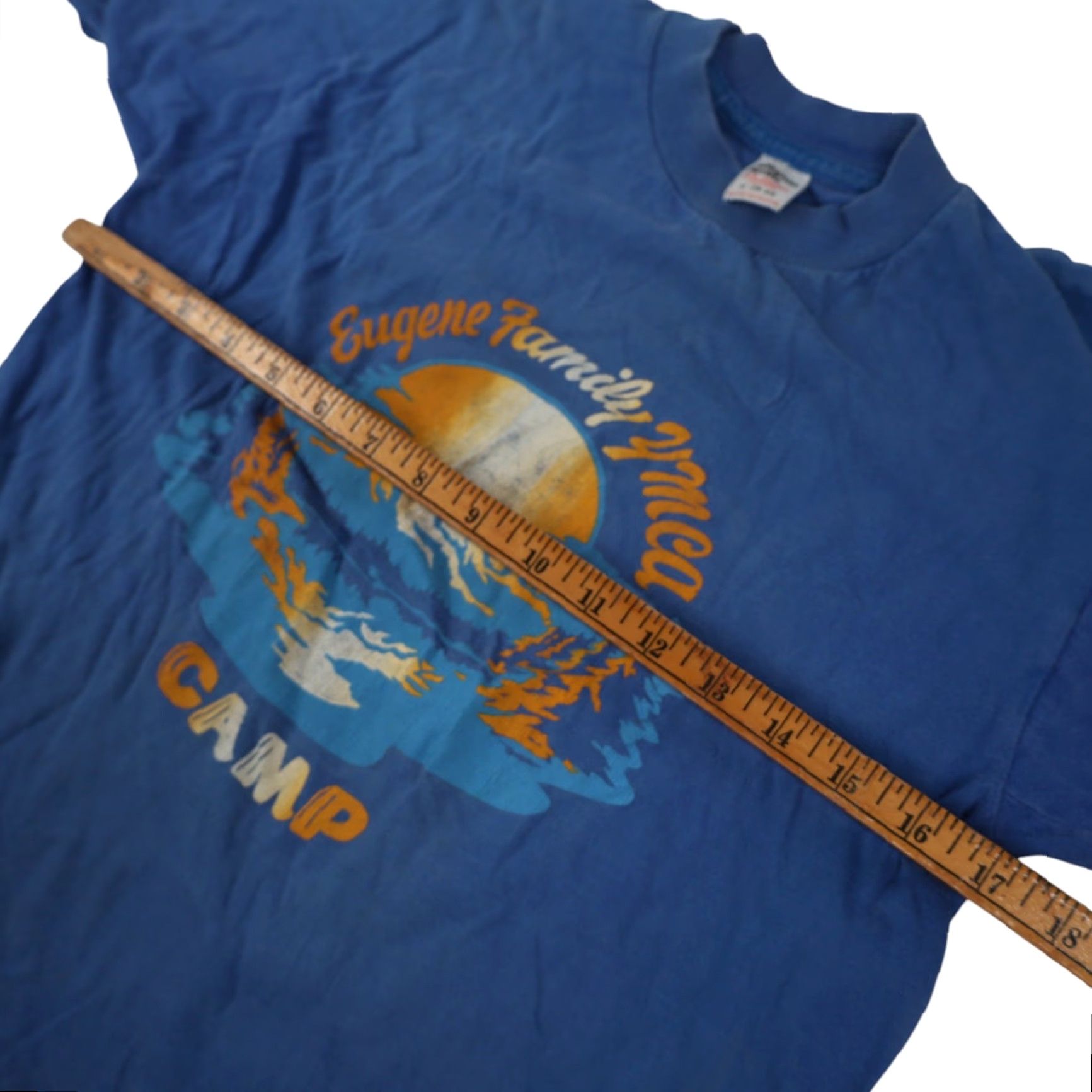 Vintage VINTAGE True Eugene Family YMCA Camp Mens Medium Graphic T Shirt Blue Size US M / EU 48-50 / 2 - 7 Thumbnail