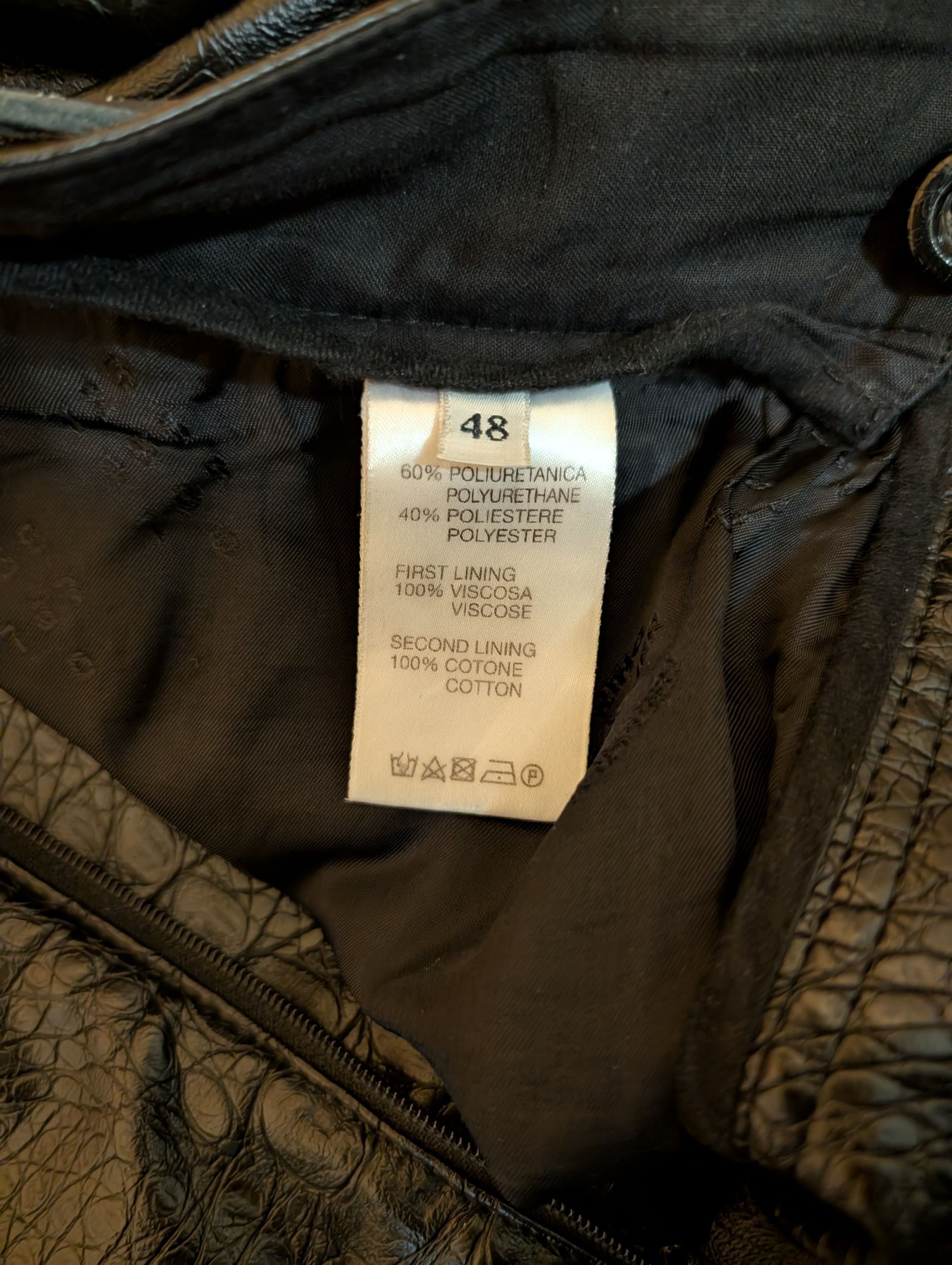 4SDESIGNS 4S Designs Black Fake Croc Leather Carpenter Pants Size US 32 / EU 48 - 4 Thumbnail
