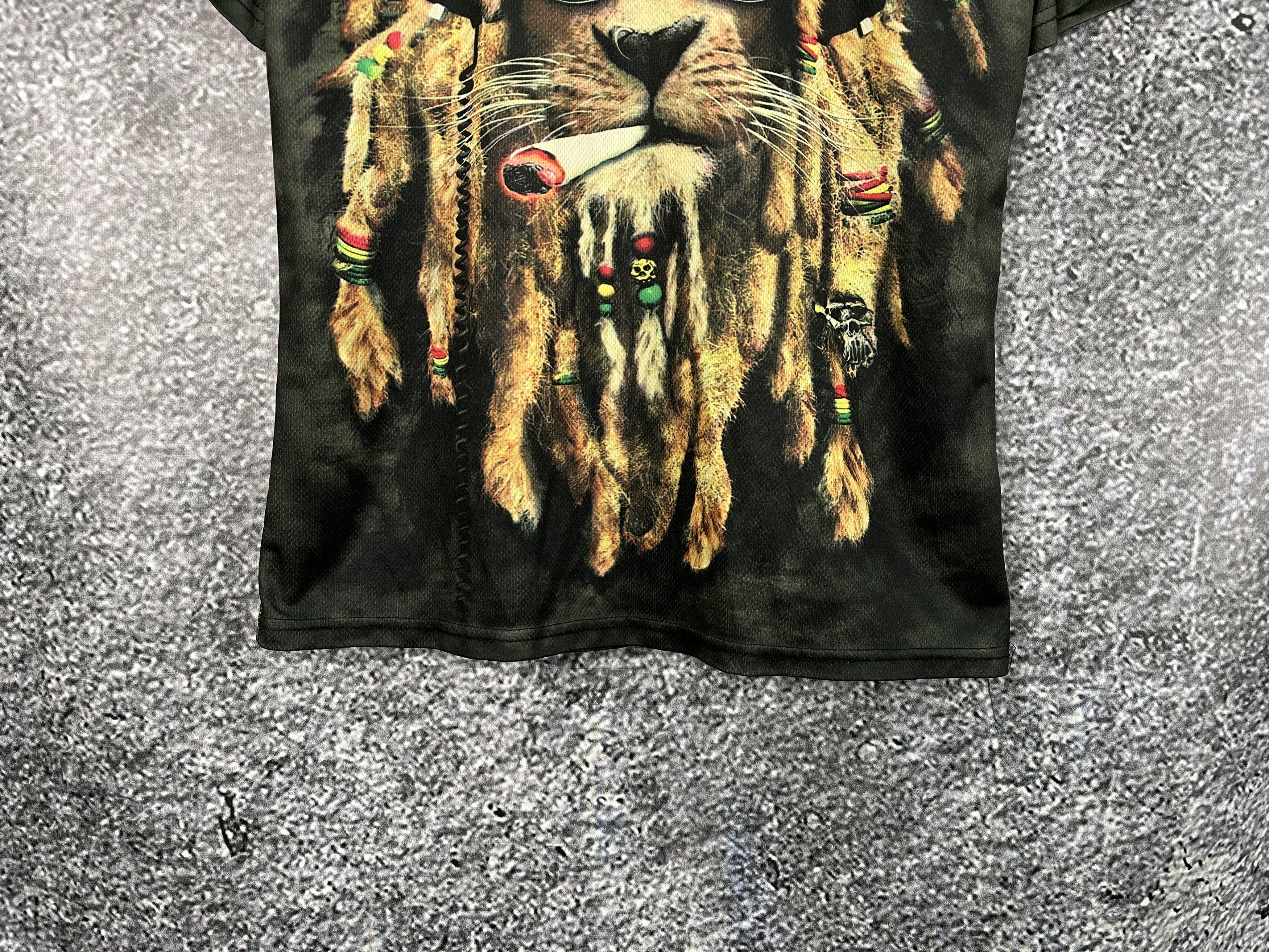 Vintage Men’s Rasta Tiger T-Shirt Big Logo Lion Jamaica Y2K Size XL Size US XL / EU 56 / 4 - 3 Thumbnail