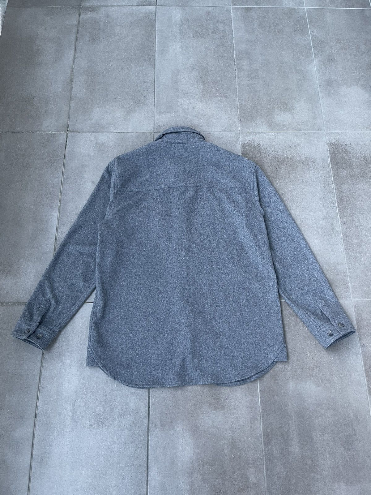 Han Kjobenhavn !DS! FW22 Han Kjobenhavn Wool Boxed Grey Overshirt Size US M / EU 48-50 / 2 - 15 Thumbnail