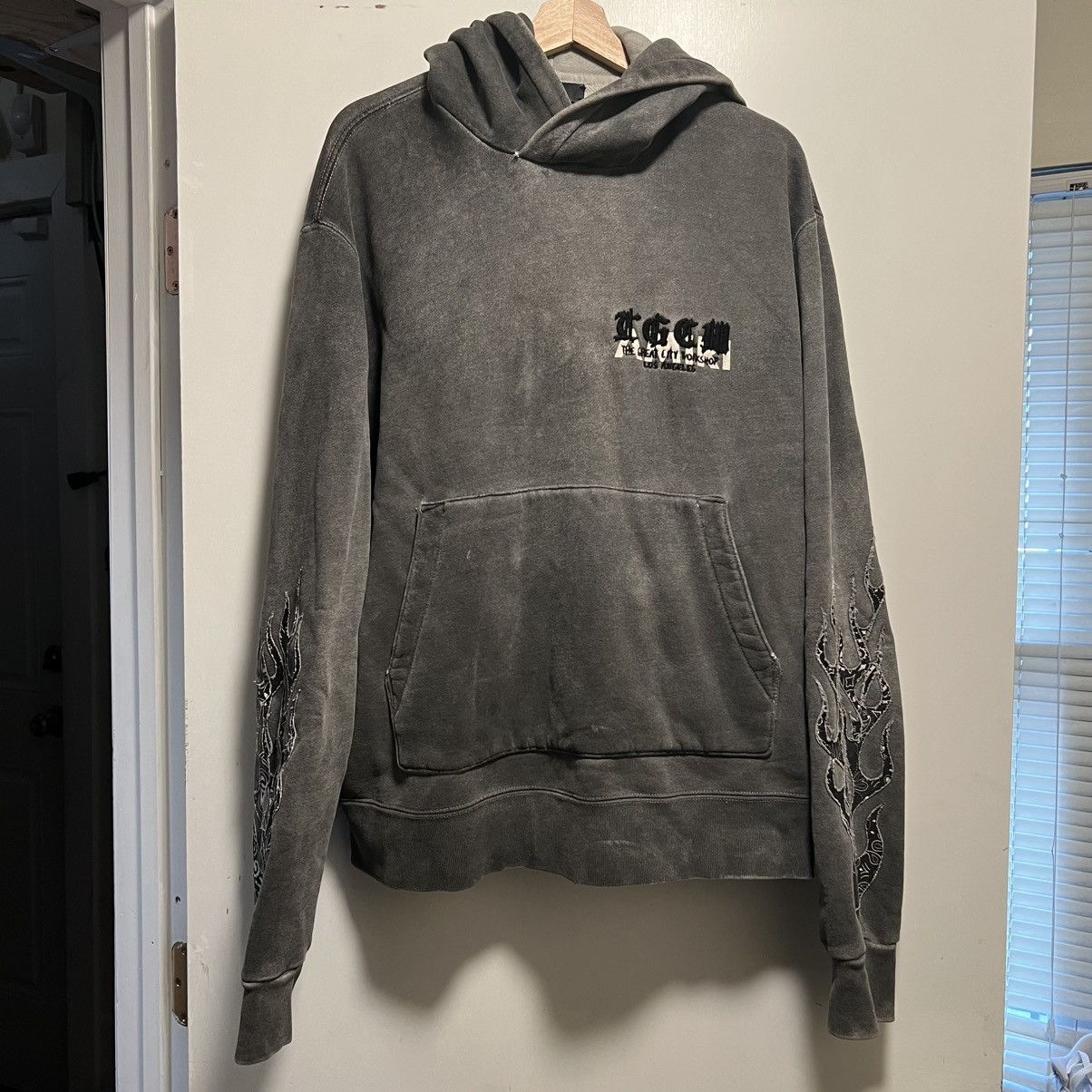 Amiri Amiri Hoodie Grey TGCW flames Size US L / EU 52-54 / 3 - 1 Thumbnail