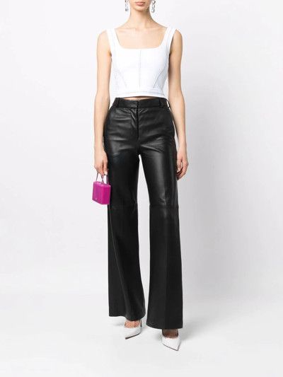 Alexander McQueen o1y0325 Crop Top in White Size L / US 10 / IT 46 - 2 Thumbnail