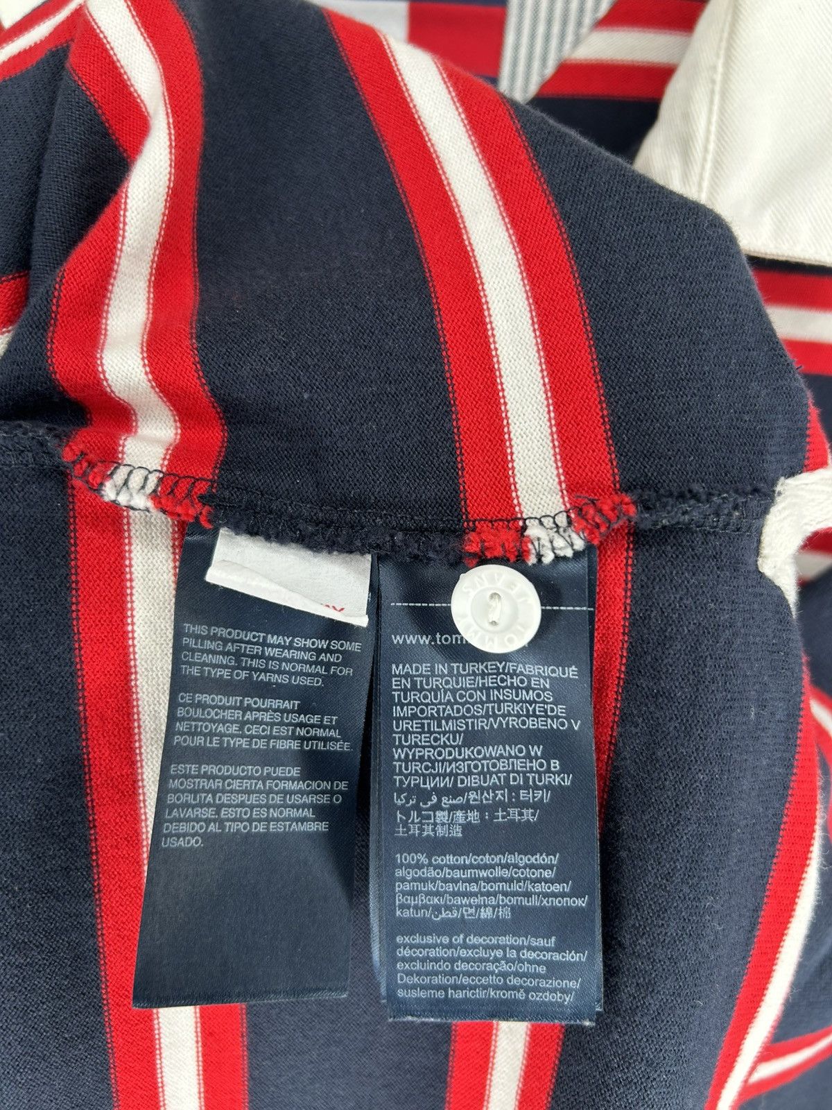 Tommy Hilfiger Tommy Jeans Crest Striped Rugby Top Size US M / EU 48-50 / 2 - 11 Thumbnail