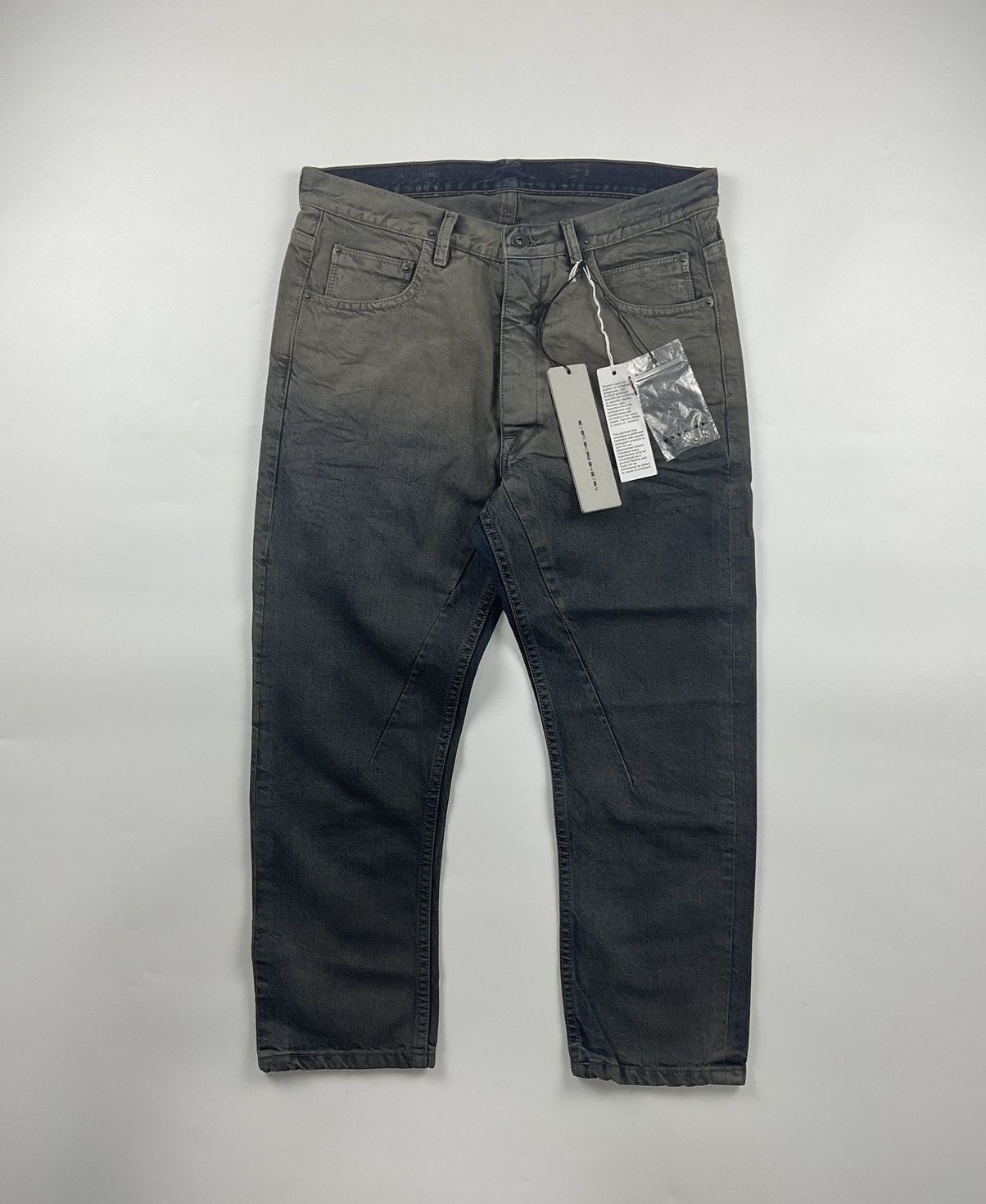 image of Rick Owens S/s'16 Degrade Hustler Torrence Cropped Denim, Men's (Size 30)