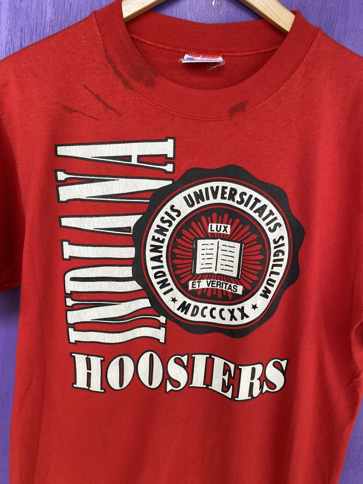 Other Vintage 90s Bike Indiana Hoosiers logo t-shirt Size US L / EU 52-54 / 3 - 3 Thumbnail