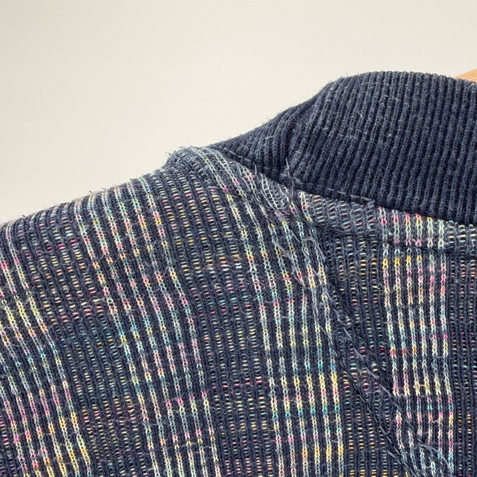 Pepe Jeans Vintage 90s Blue 100% Cotton Rainbow Striped Pocket Shirt Size US L / EU 52-54 / 3 - 6 Thumbnail