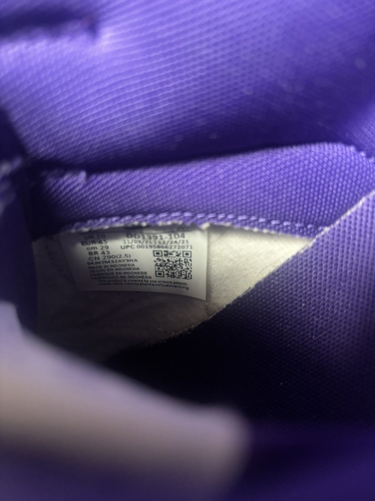 Nike Nike Dunk Low Championship Purple Size US 11 / EU 44 - 8 Thumbnail