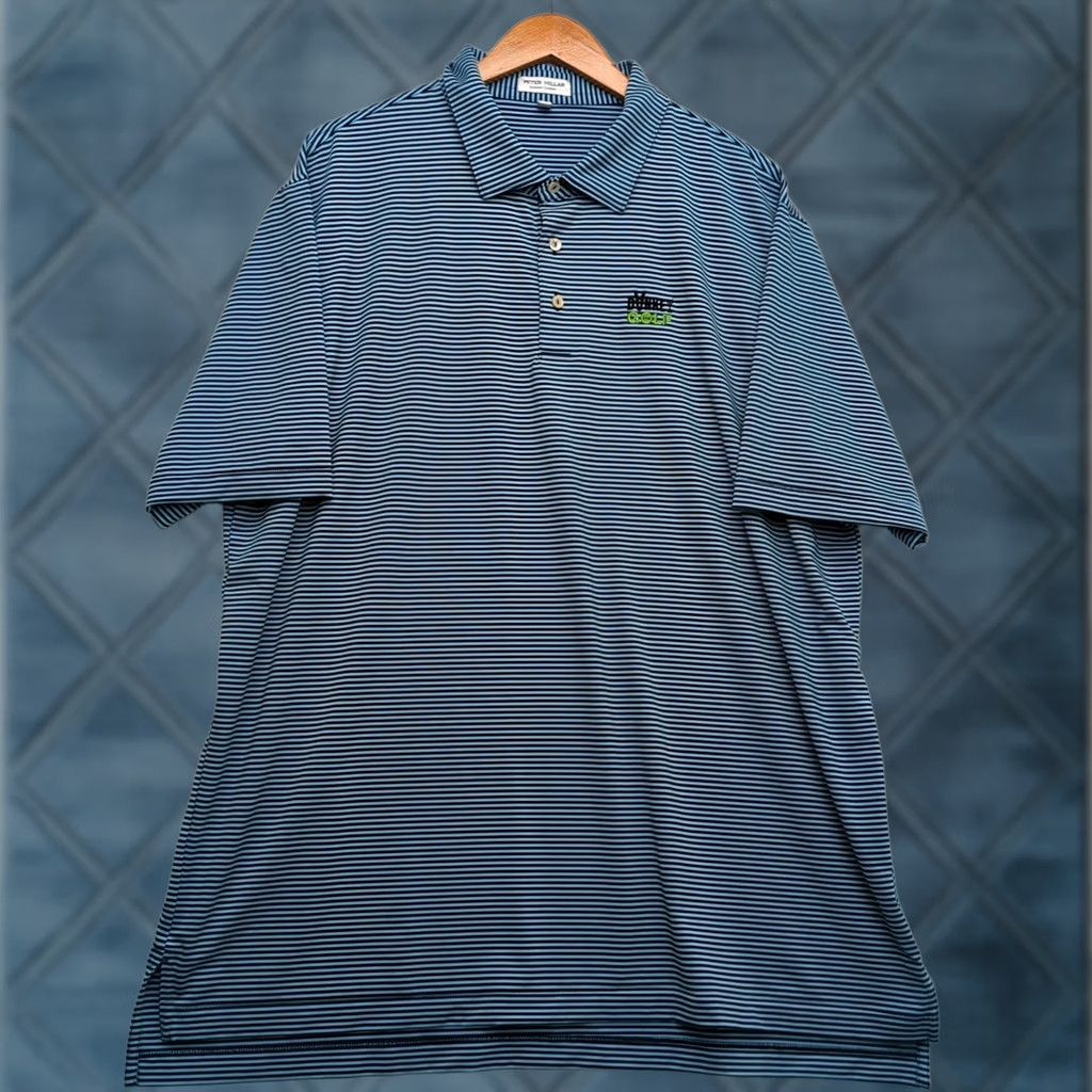 Peter Millar Peter Millar Summer Comfort Polo Mens XXL Blue Stripe Short Sleeve Donkey Golf Mens Regular Polo Shirt Size US XXL / EU 58 / 5 - 1 Thumbnail