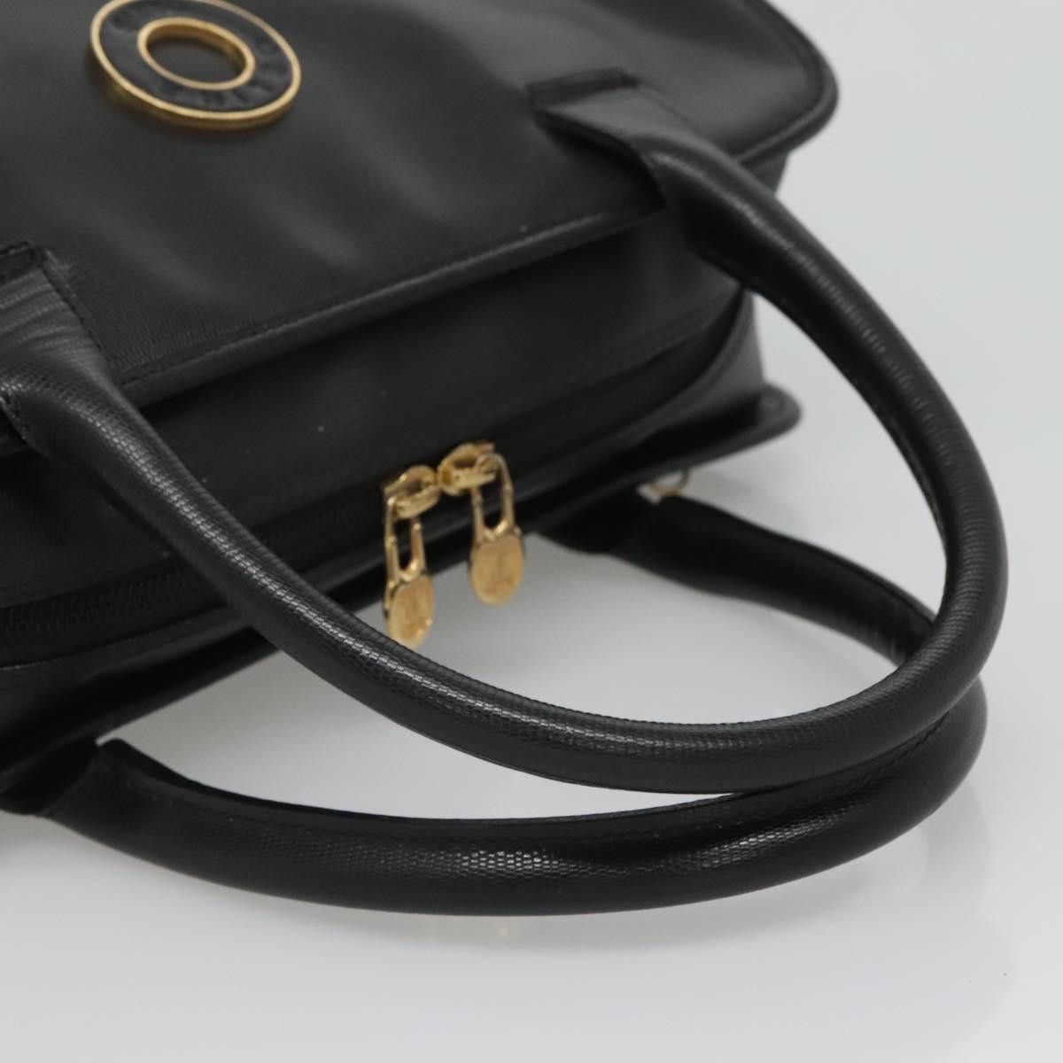 Celine CELINE Hand Bag Leather Black Gold Size ONE SIZE - 7 Thumbnail