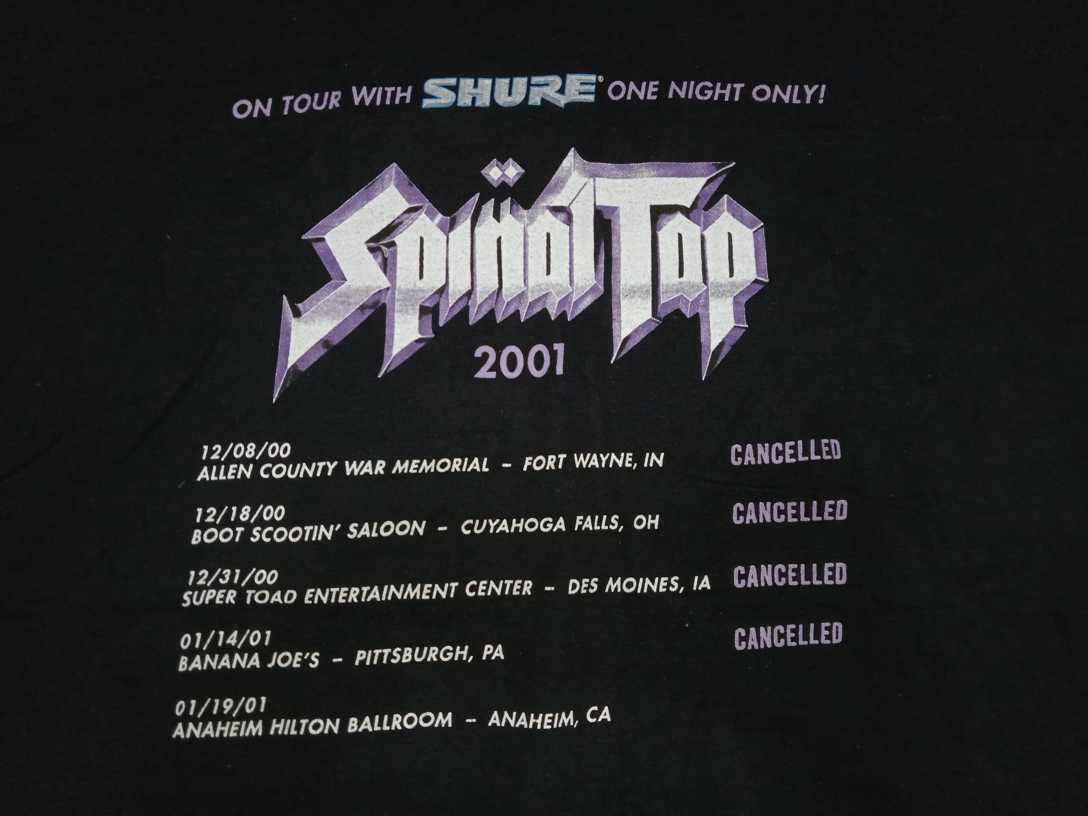Vintage Vintage 2000s Spinal Tap 2001 T-Shirt Y2K Size US XL / EU 56 / 4 - 5 Thumbnail