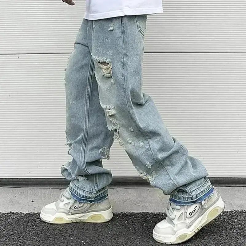 Japanese Brand Oversized jeans baggy cargo pants hip-hop style wide leg Y2K Size US 32 / EU 48 - 3 Thumbnail