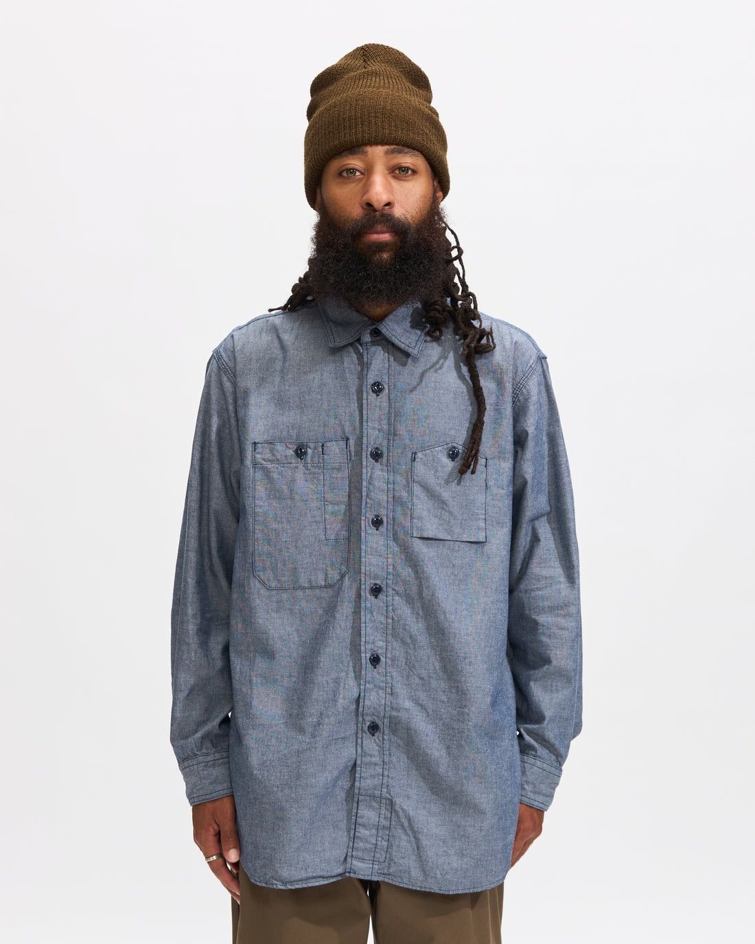 Engineered Garments Engineered Garments Work Shirt In Indigo Cotton Chambray Size US M / EU 48-50 / 2 - 4 Thumbnail