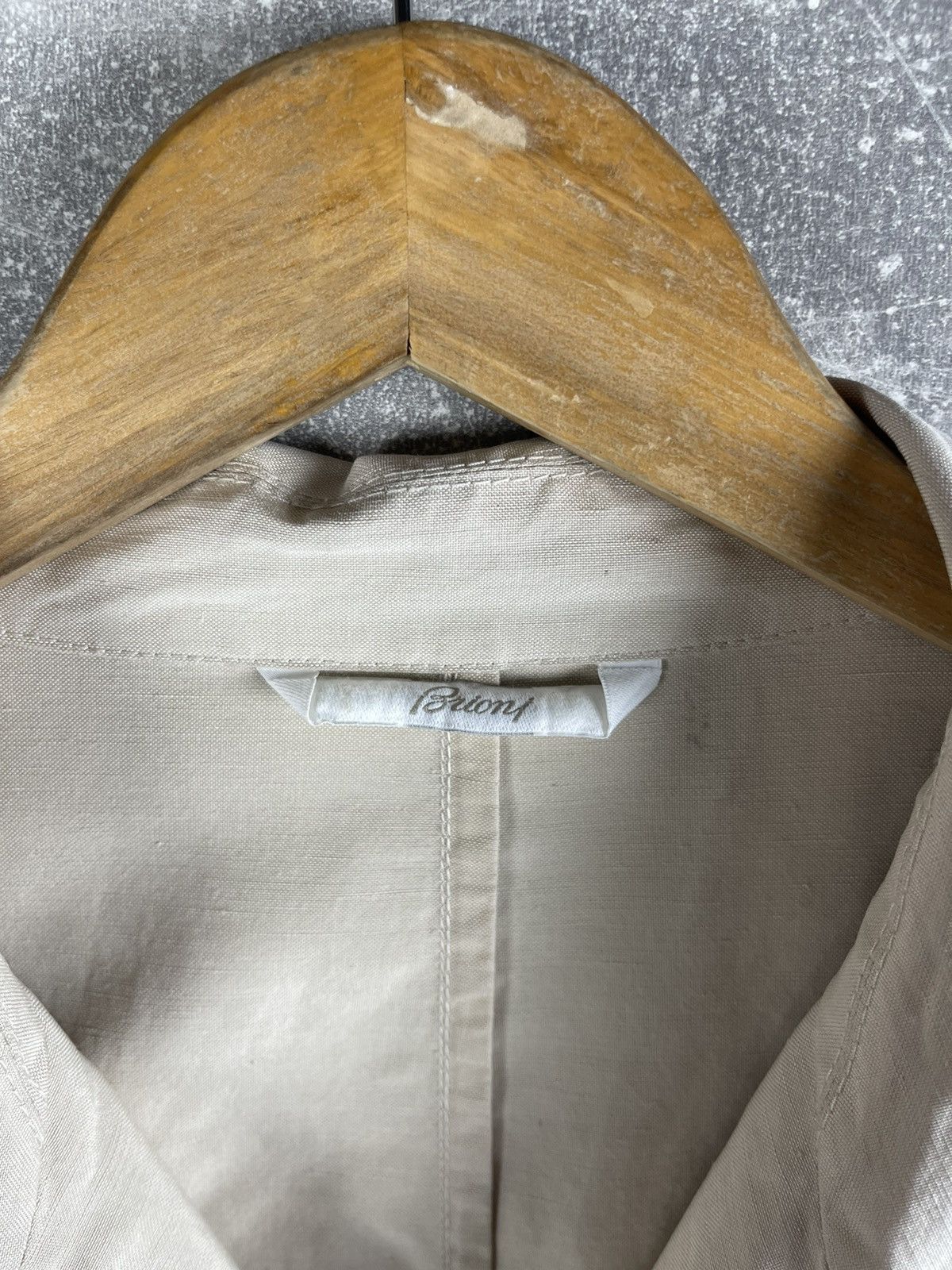 Brioni Brioni Safari Field Jacket Regular Fit Beige Cotton Size US M / EU 48-50 / 2 - 15 Thumbnail