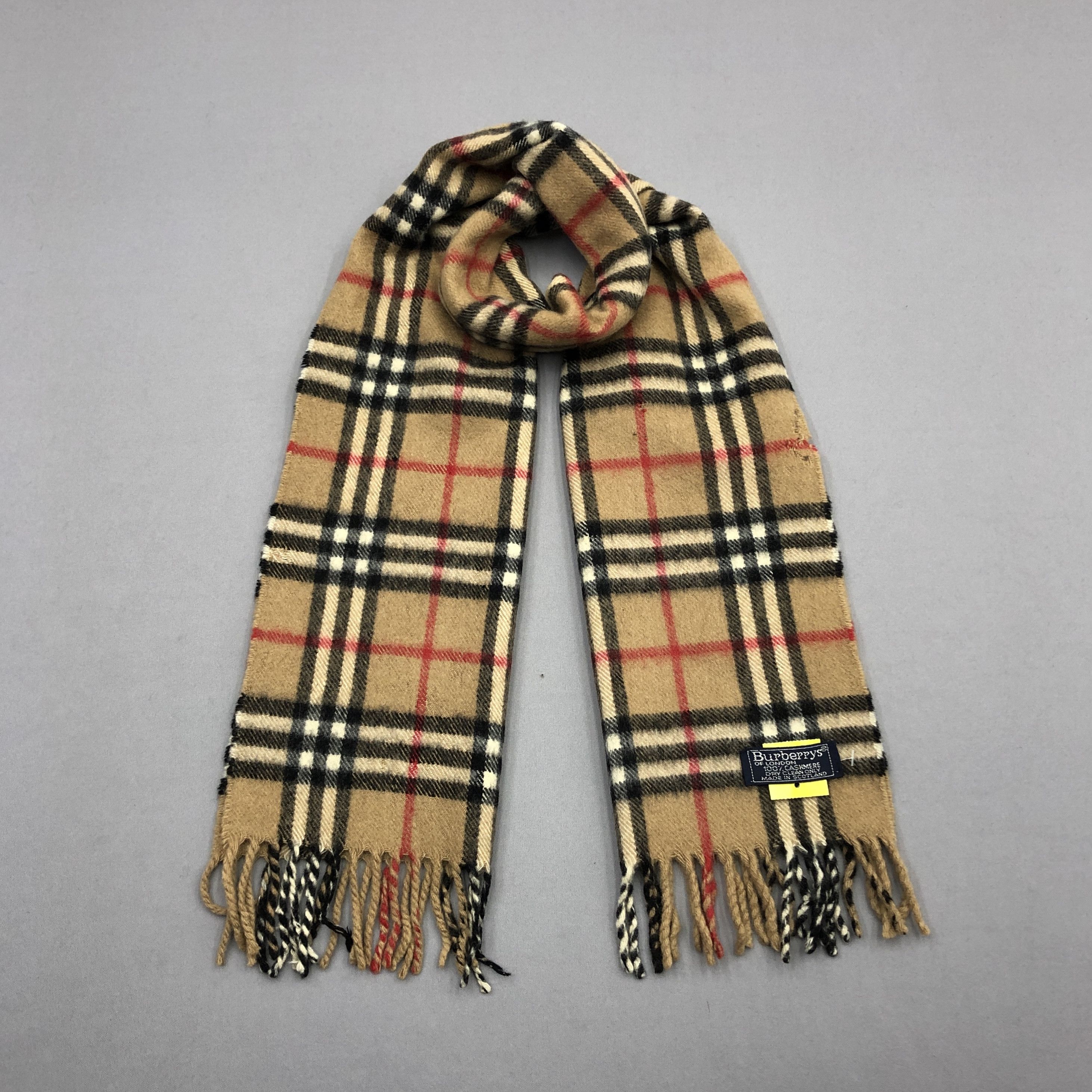 Burberry Vintage Burberry Scarf Muffler Wool Cashmere Scarves Size ONE SIZE - 1 Thumbnail
