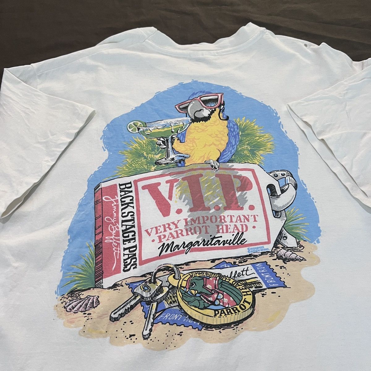 Band Tees × Vintage Vintage 90s Jimmy Buffett Tour Promo Tee XL Size US XL / EU 56 / 4 - 1 Thumbnail