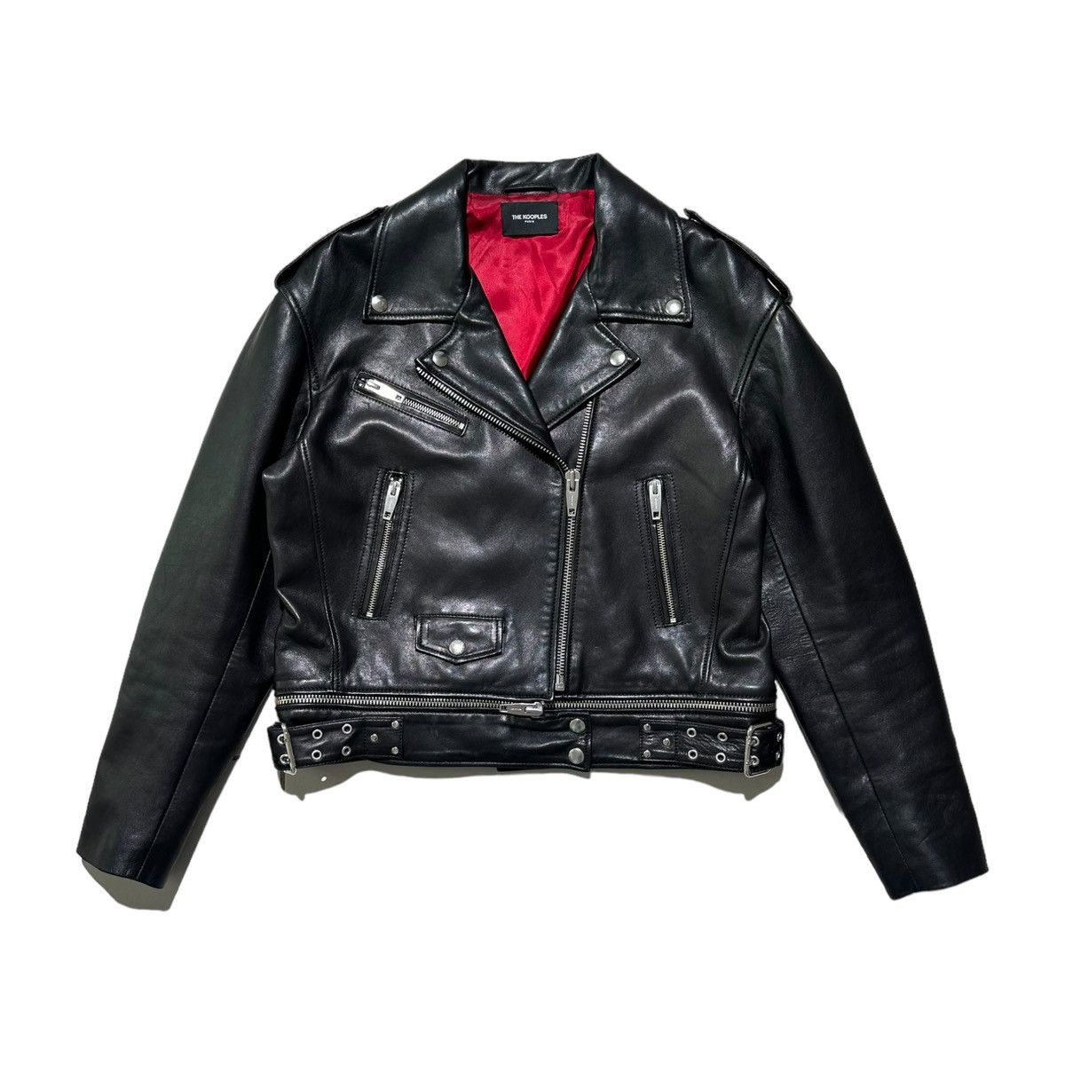 Image of Lambskin Leather Jacket in Black, Men's (Size Small)