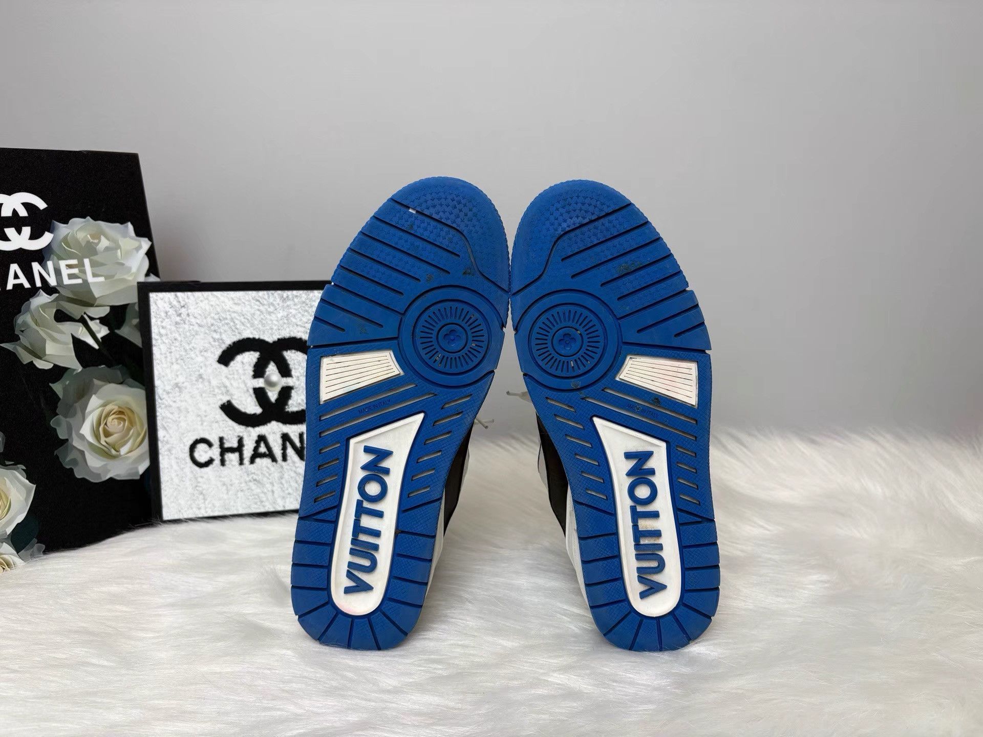 Louis Vuitton Louis Vuitton Fragment 2.0 Black Blue Low Sneakers K36 Size US 6 / EU 39 - 4 Thumbnail