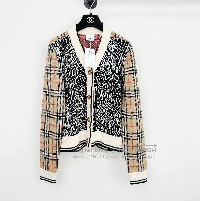 Burberry Burberry Summer Color-Block Long Sleeve Cardigan. Size L / US 10 / IT 46 - 1 Thumbnail