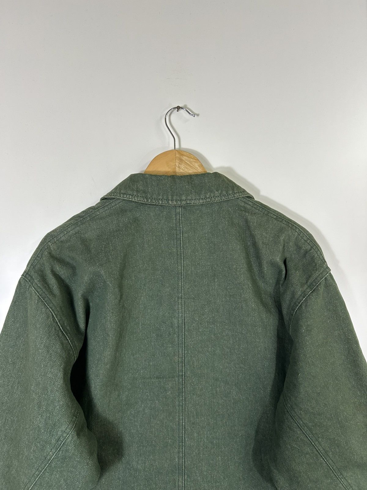 Fendi Vtg FENDI Green Denim Blazer Jacket — 70s Workwear Style Size US M / EU 48-50 / 2 - 16 Thumbnail