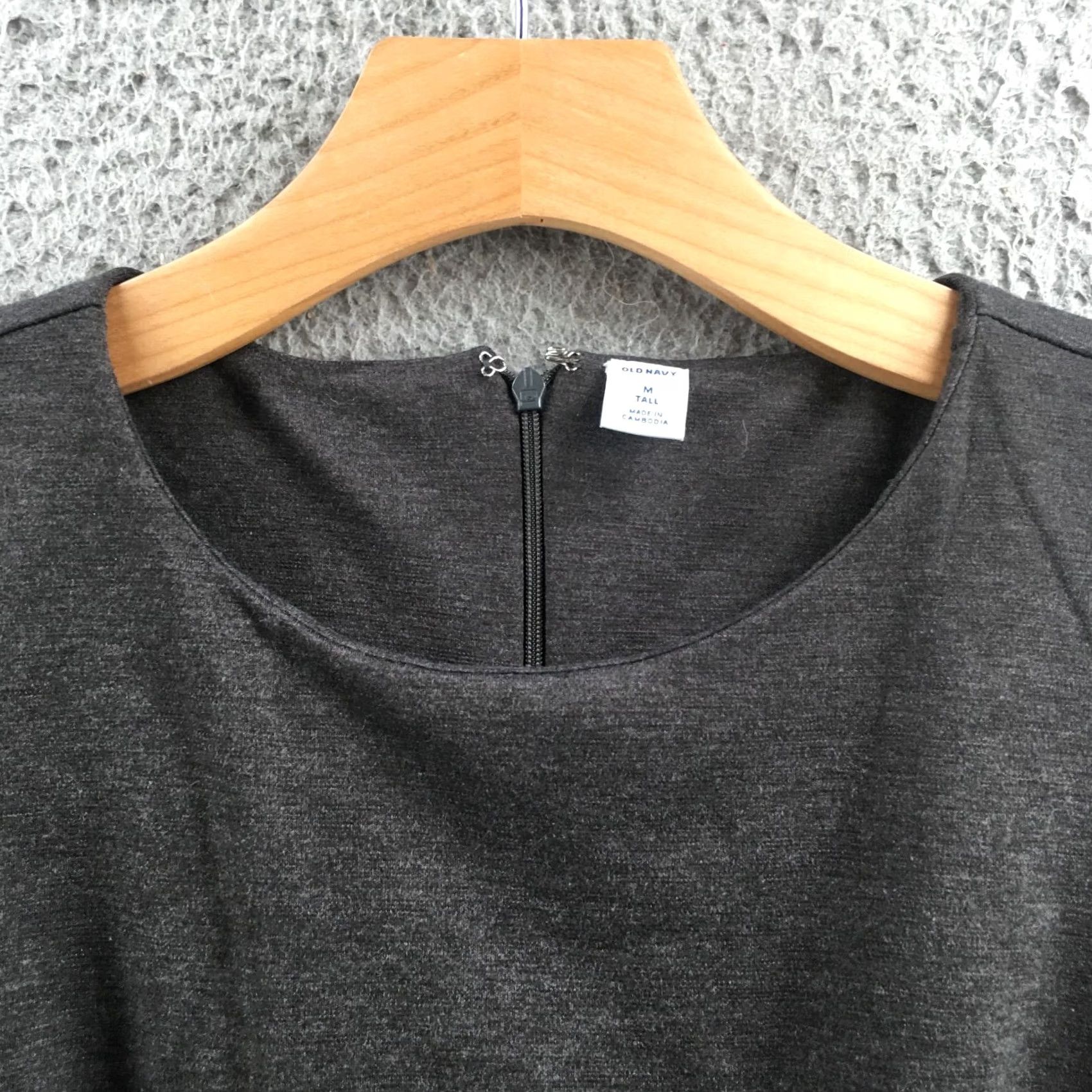 Old Navy Old Navy Sheath Dress Womens M Tall Gray Cotton Blend Sleeveless Back Zip NEW Size M / US 6-8 / IT 42-44 - 3 Thumbnail