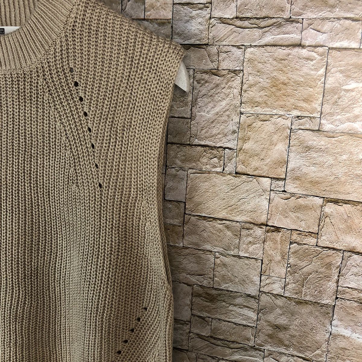 Vintage Uniqlo Brown Vest sleeveless Knitwear #A1239 Size M / US 6-8 / IT 42-44 - 8 Thumbnail