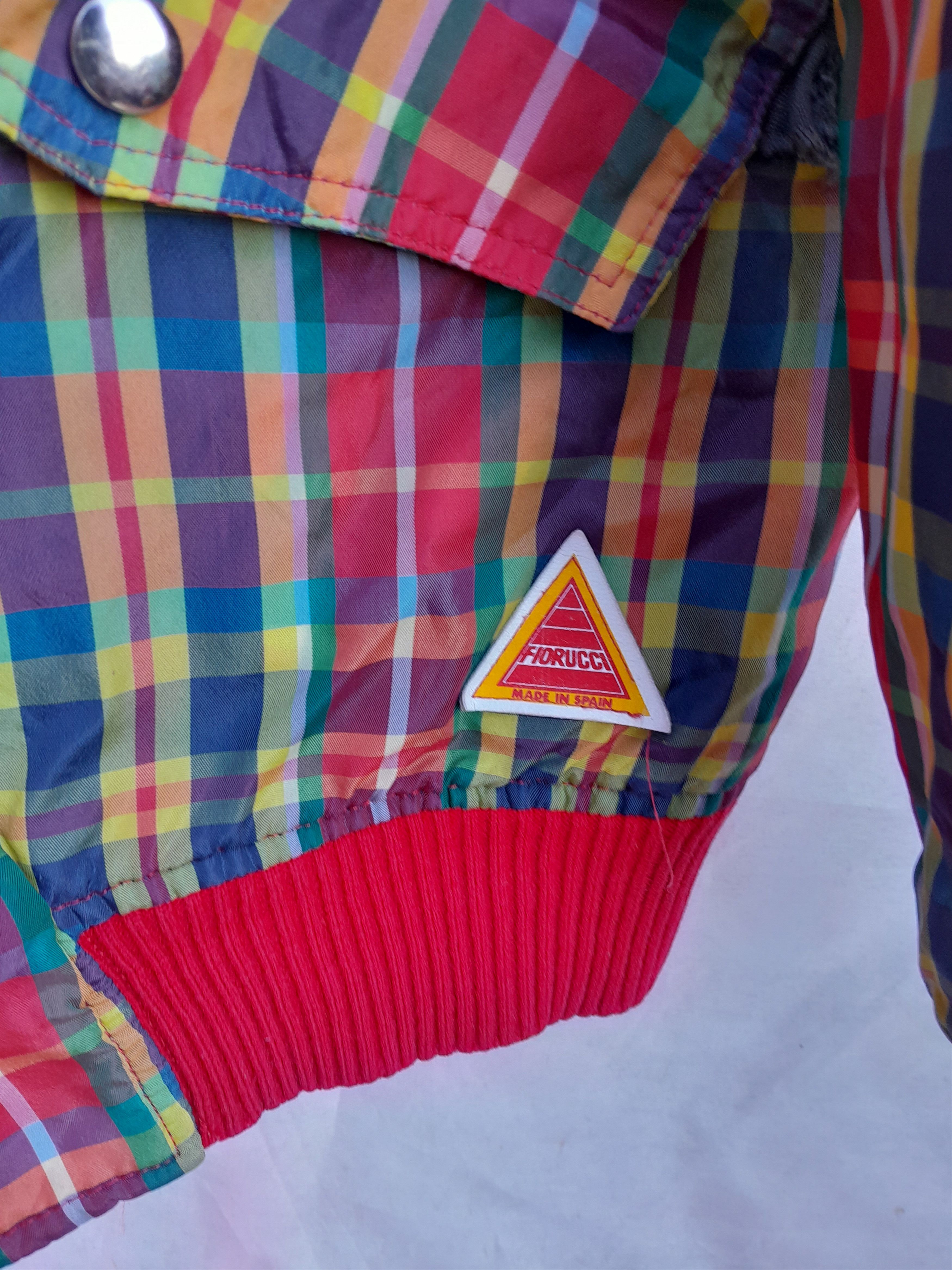Fiorucci Vintage Fiorucci Jacket Mens M Rainbow Check Coat 80s 90s Size US M / EU 48-50 / 2 - 2 Thumbnail