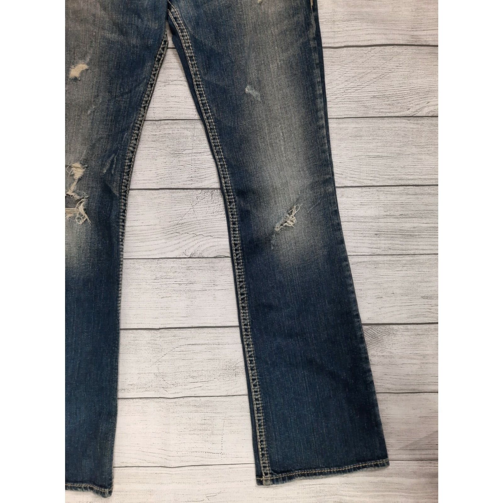 Silver Jeans Co. Silver Jeans Tuesday Bootcut Low Rise women's Blue Jeans 29/33 32x32 Size 29" - 5 Thumbnail