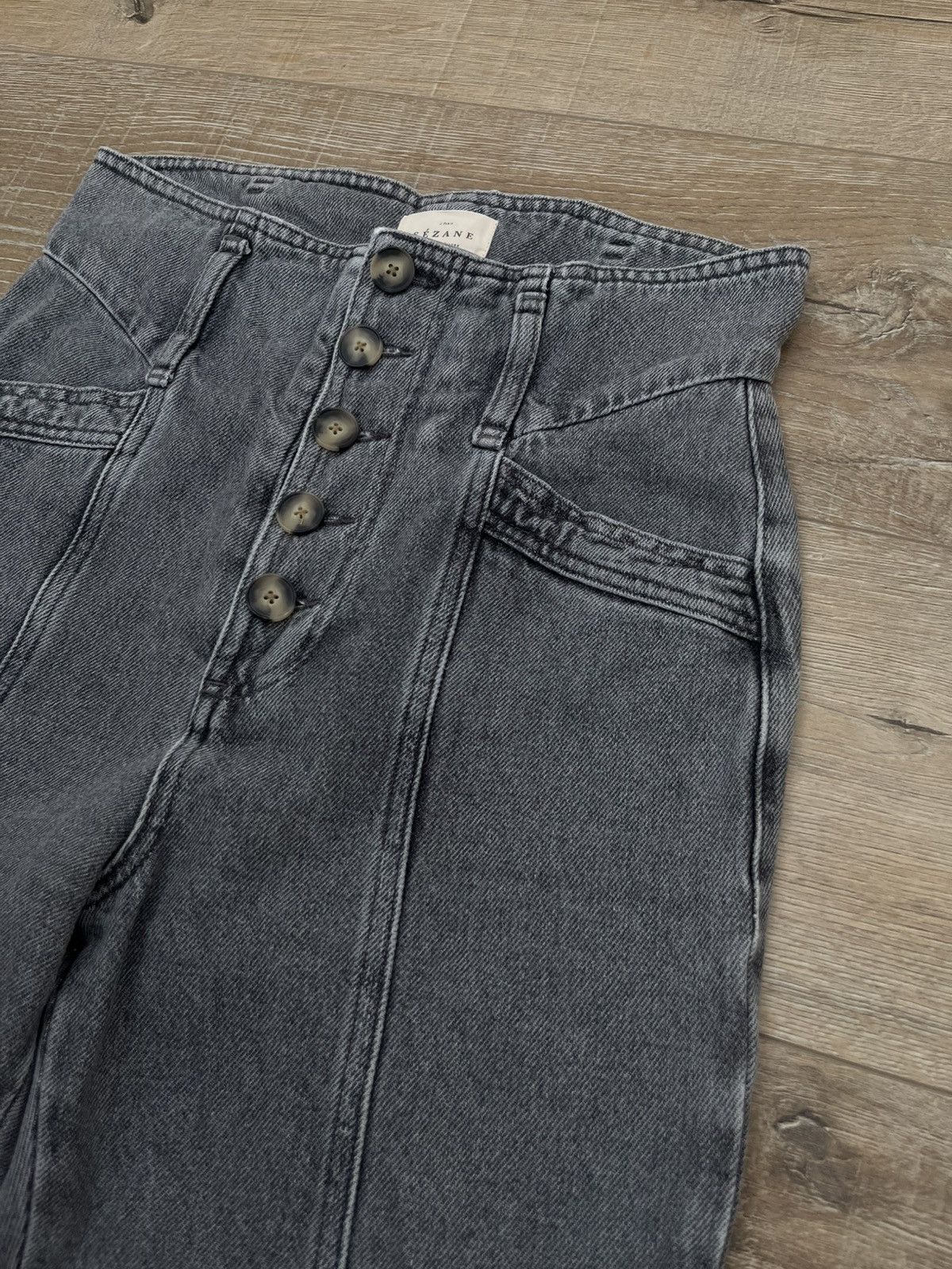 Sezane Sezane Maxime Grey Trousers Size 25" / US 0 / IT 36 - 4 Thumbnail