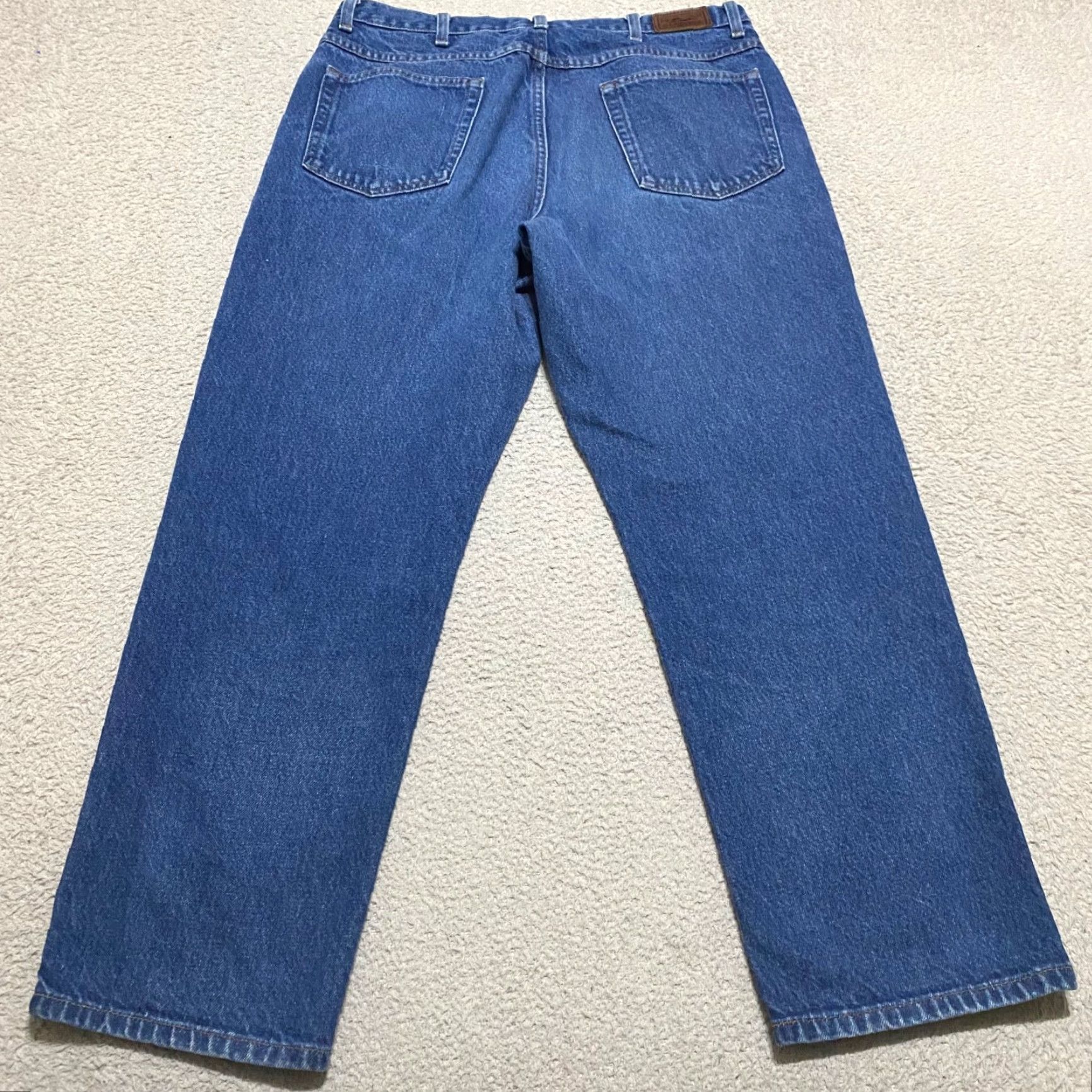 Vintage L.L. Bean Jeans Mens 34x29 Blue Denim Medium Wash Straight Leg Mid Rise Size US 34 / EU 50 - 2 Thumbnail