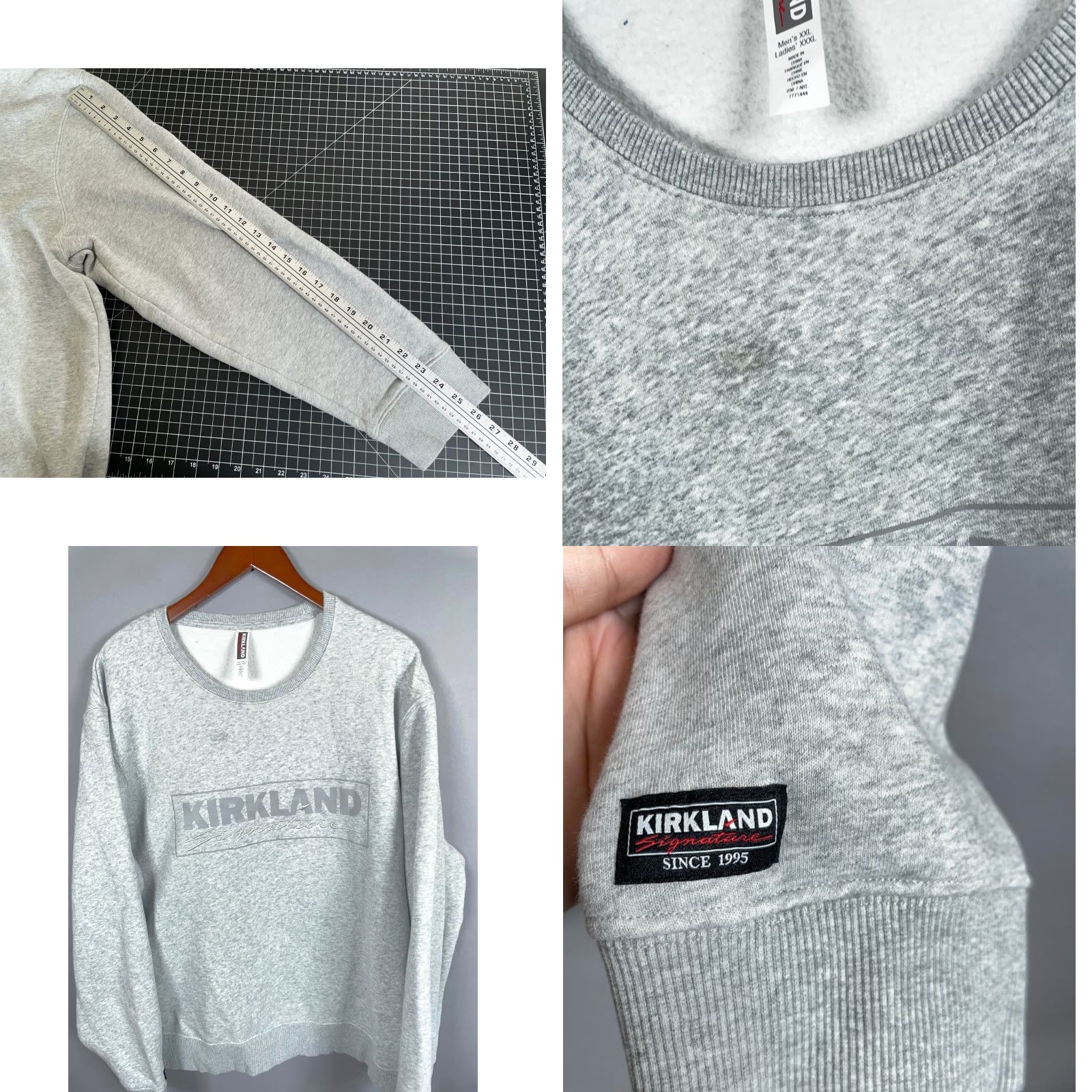 Vintage Kirkland Signature Logo Crewneck Sweatshirt Adult 2XL Heather Gray Cotton Polyester | Sweatshirt | Mens | 2XL | Logo | Retro | Fall Winter | Pullover Size US XXL / EU 58 / 5 - 8 Thumbnail