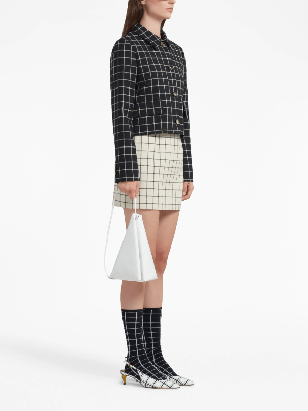 Marni BNWT AW23 MARNI WOOL CHECK MINI SKIRT 42 Size 28" / US 6 / IT 42 - 12 Thumbnail