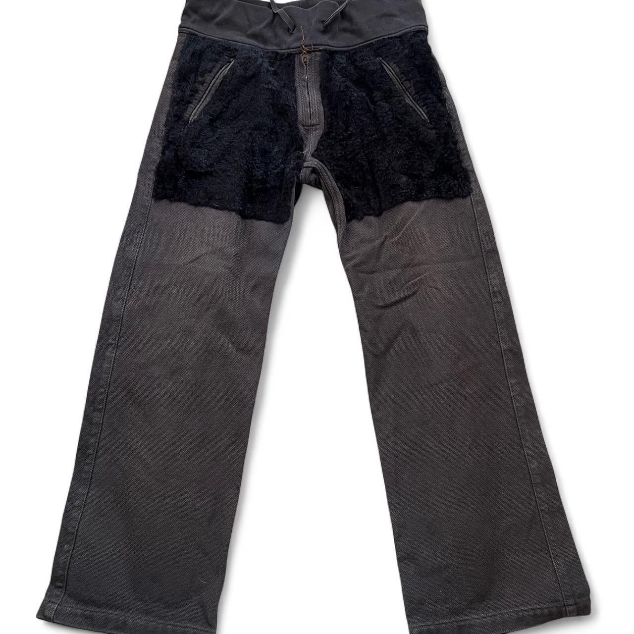 Kapital Kapital Black and Brown Vintage Fuzzy Pocket Pants Size US 32 / EU 48 - 1 Thumbnail