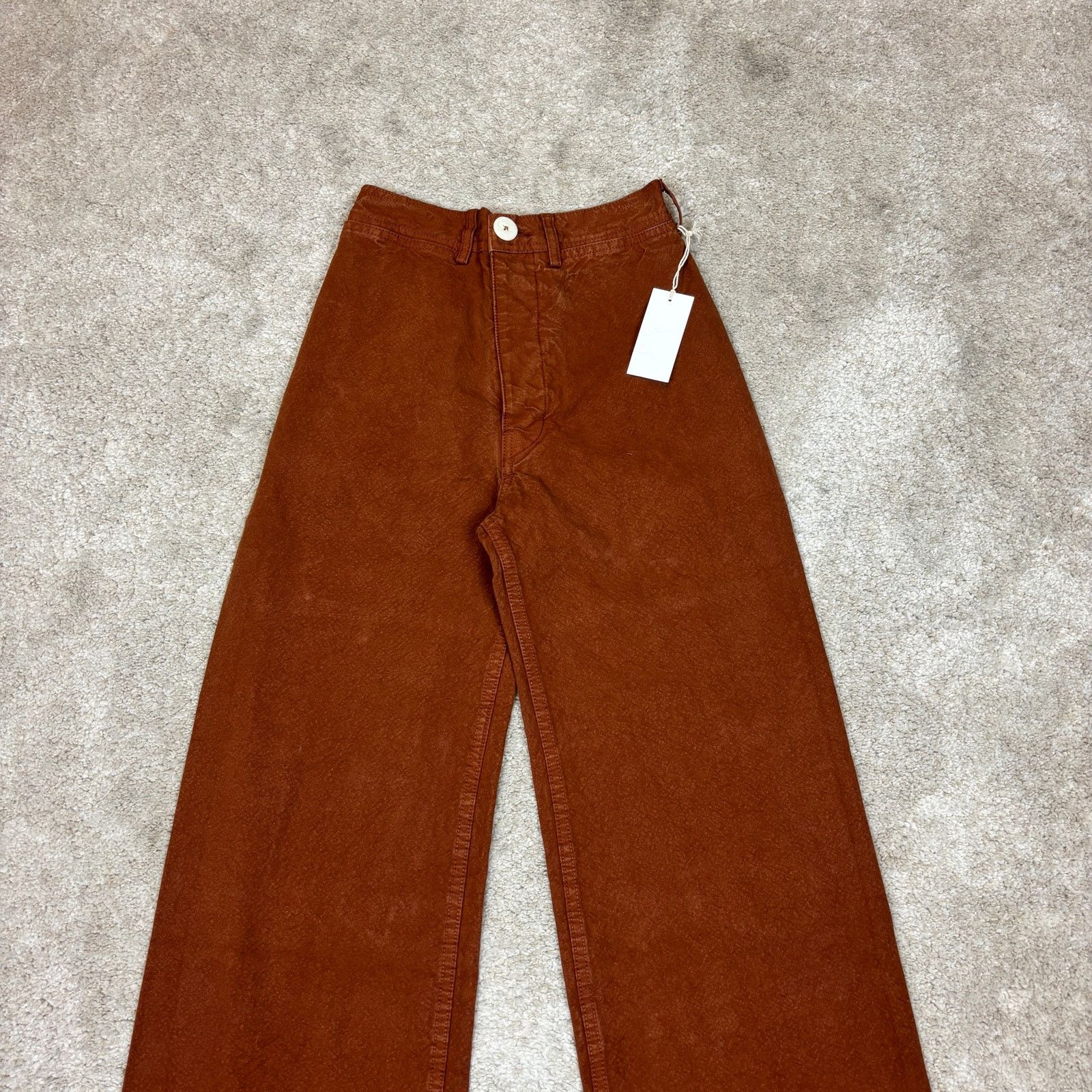 Jesse Kamm NWT Jesse Kamm Sailor Cotton Canvas Pants Women's 0 Boho Size 25" / US 0 / IT 36 - 2 Thumbnail