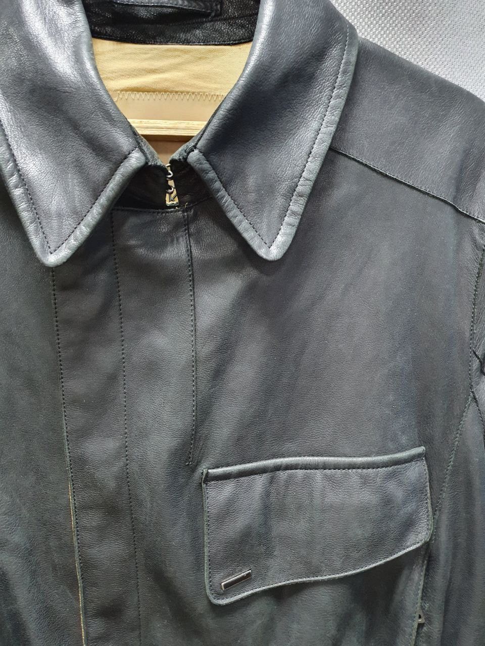 Prada Archive Prada Leather Thick Skin Coat Jacket Size US L / EU 52-54 / 3 - 3 Thumbnail