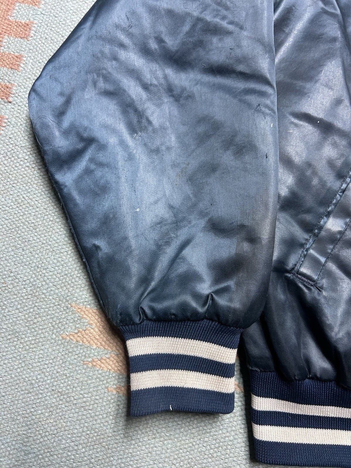 Vintage 80s satin bomber jacket hutch’s Kerrie out Montpelier ohio L Size US L / EU 52-54 / 3 - 7 Thumbnail