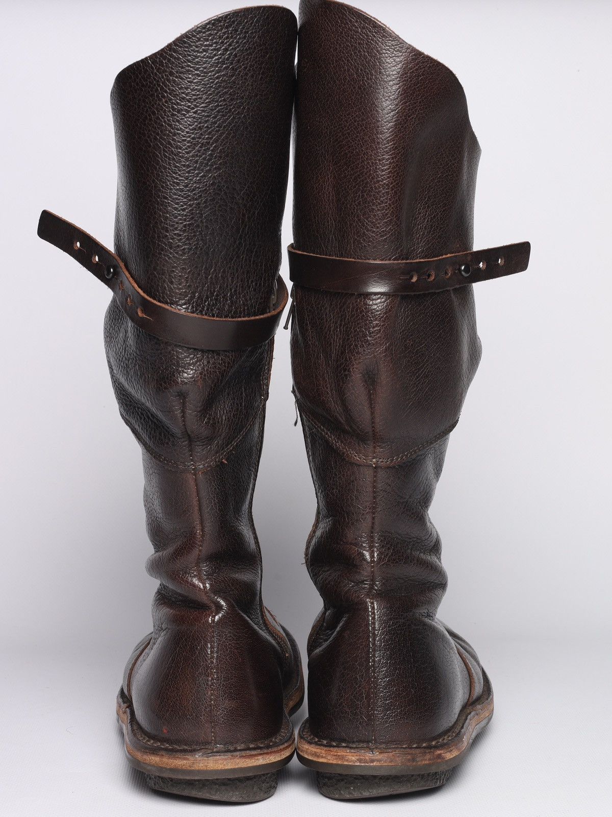 Trippen Trippen Brown Leather Avantgarde Hi Boots Shoes Belt Hard Size US 8 / IT 38 - 4 Thumbnail