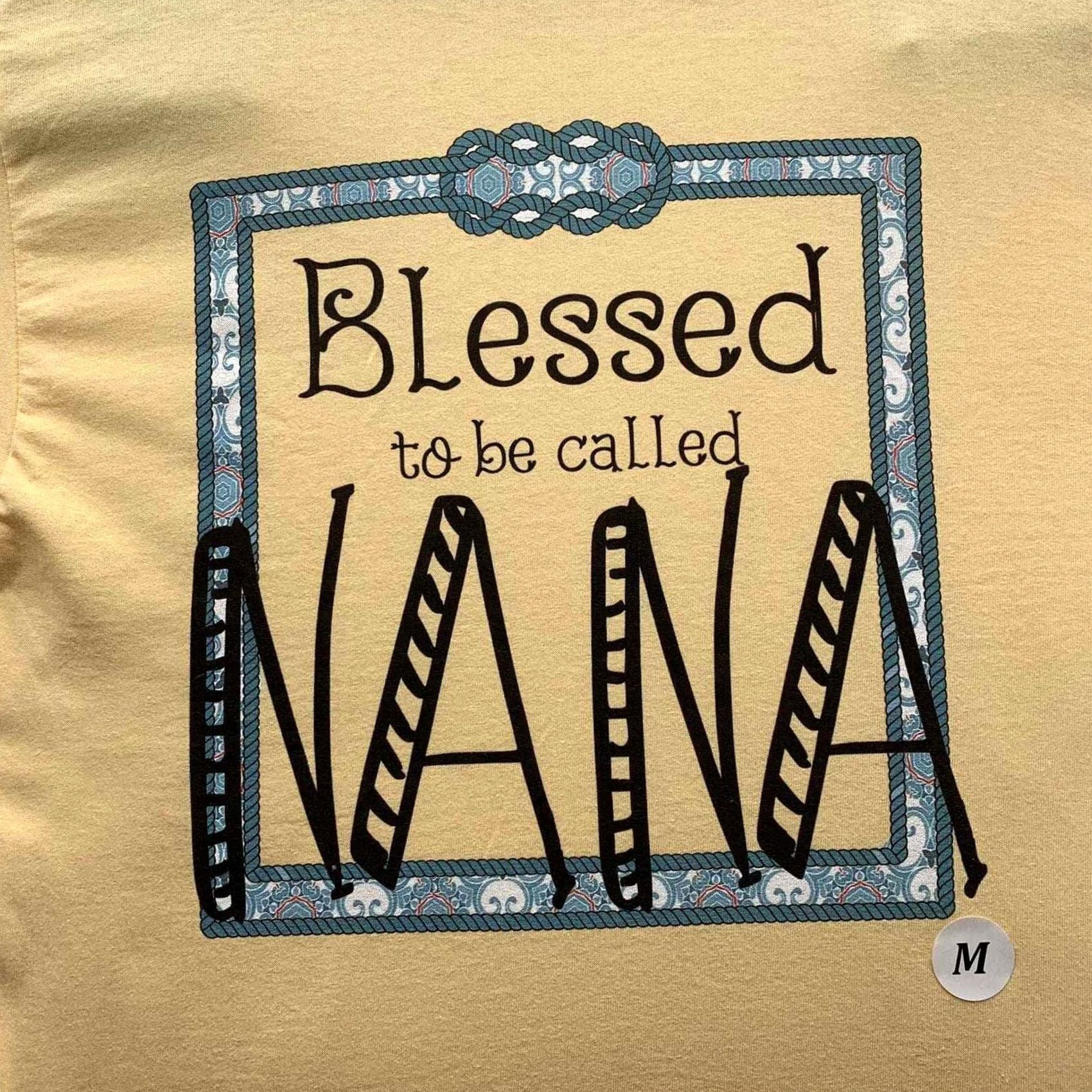 Gildan Gildan Yellow T-Shirt Womens Medium M Blessed To Be Nana Grandma Reveal Suprise Gift Size M / US 6-8 / IT 42-44 - 4 Thumbnail
