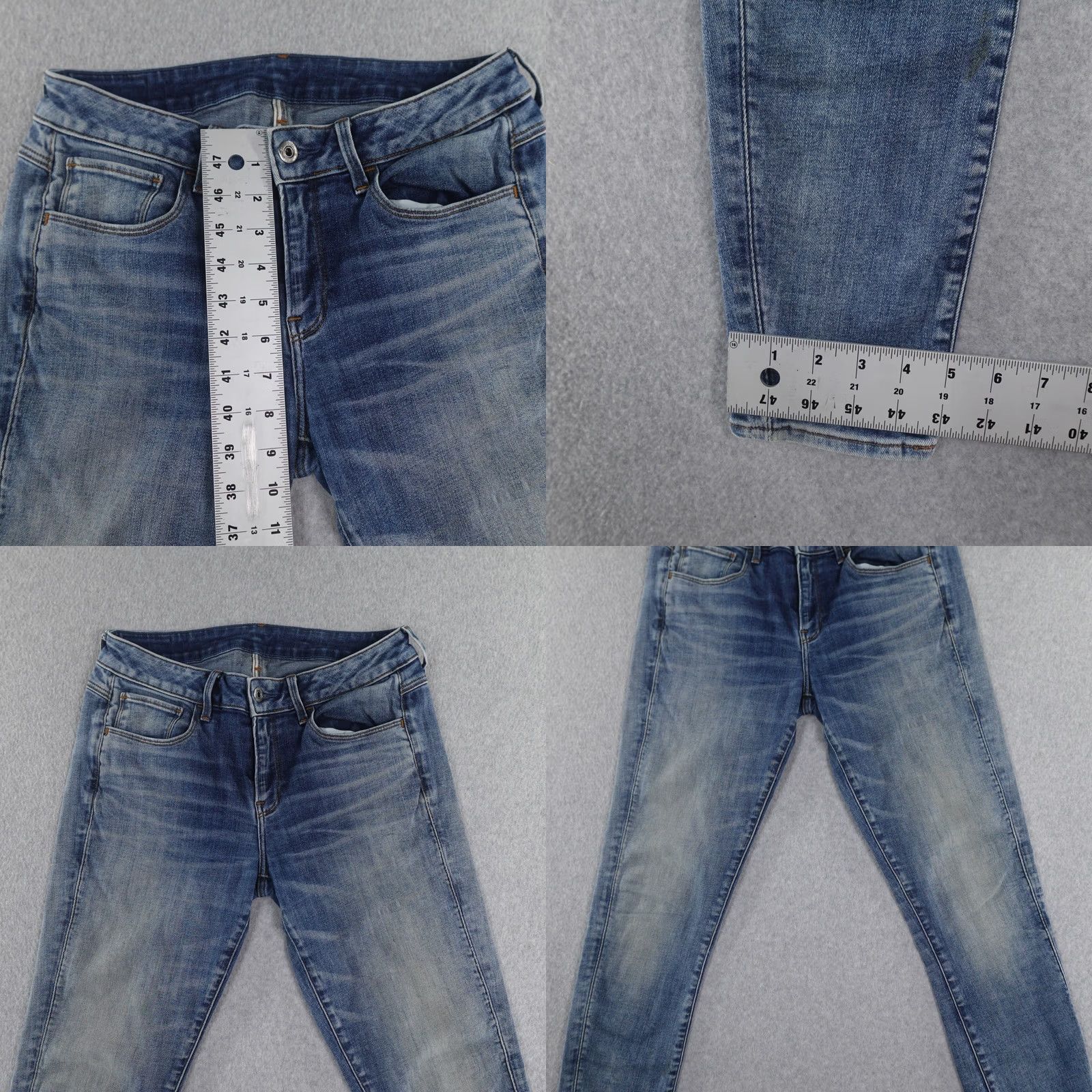 G-Star G-Star Skinny Jeans Womens 30 (30X30) Mid Blue Denim Slim 5-Pocket Shirt Hat? Size 30" / US 8 / IT 44 - 8 Thumbnail