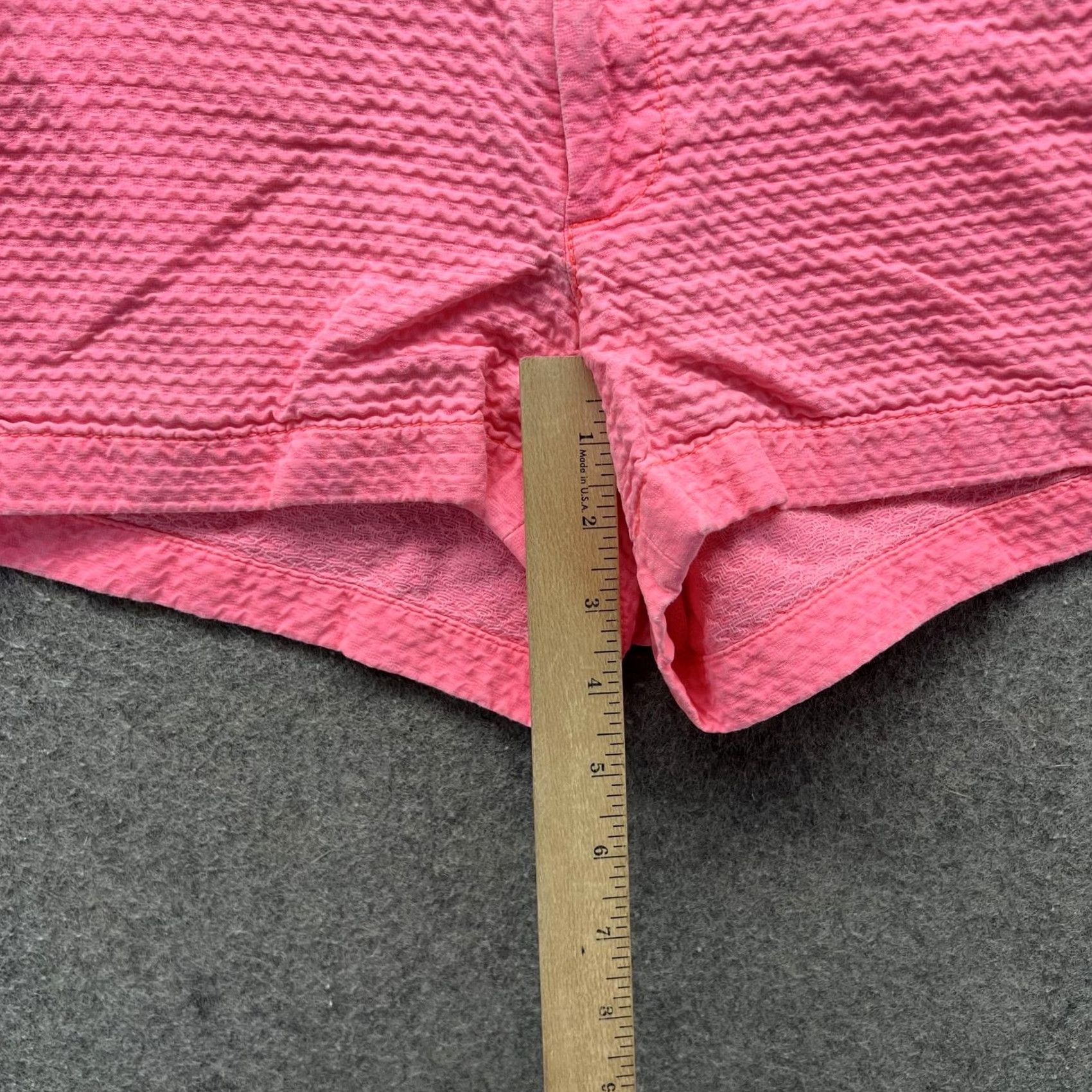 Lilly Pulitzer VINTAGE Lilly Pulitzer Shorts Womens 2 Walsh Seersucker Chino Pink Casual Summer Womens Size 26" / US 2 / IT 38 - 2 Thumbnail