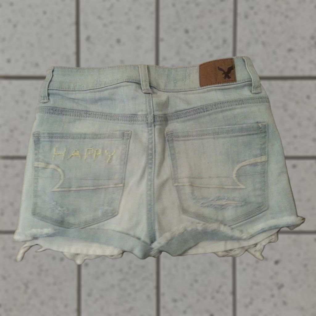 American Eagle Outfitters Womens American Eagle Outfitters Denim Shorts 00 Jean Hi-Rise Shortie Blue Size 24" / US 00 / IT 34 - 1 Thumbnail
