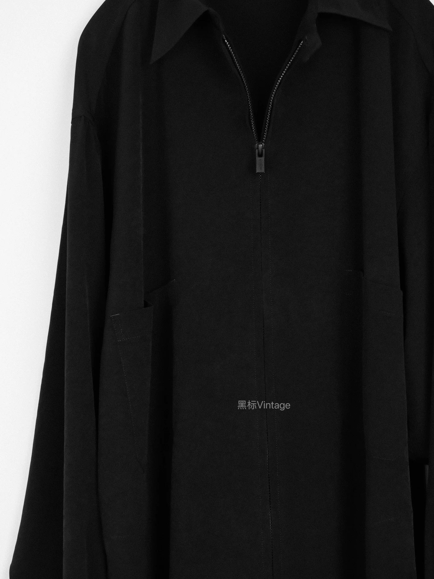 Yohji Yamamoto Yohji Yamamoto 21ss Vintage Triacetate Zip Long Shirt Coat Size US L / EU 52-54 / 3 - 4 Thumbnail